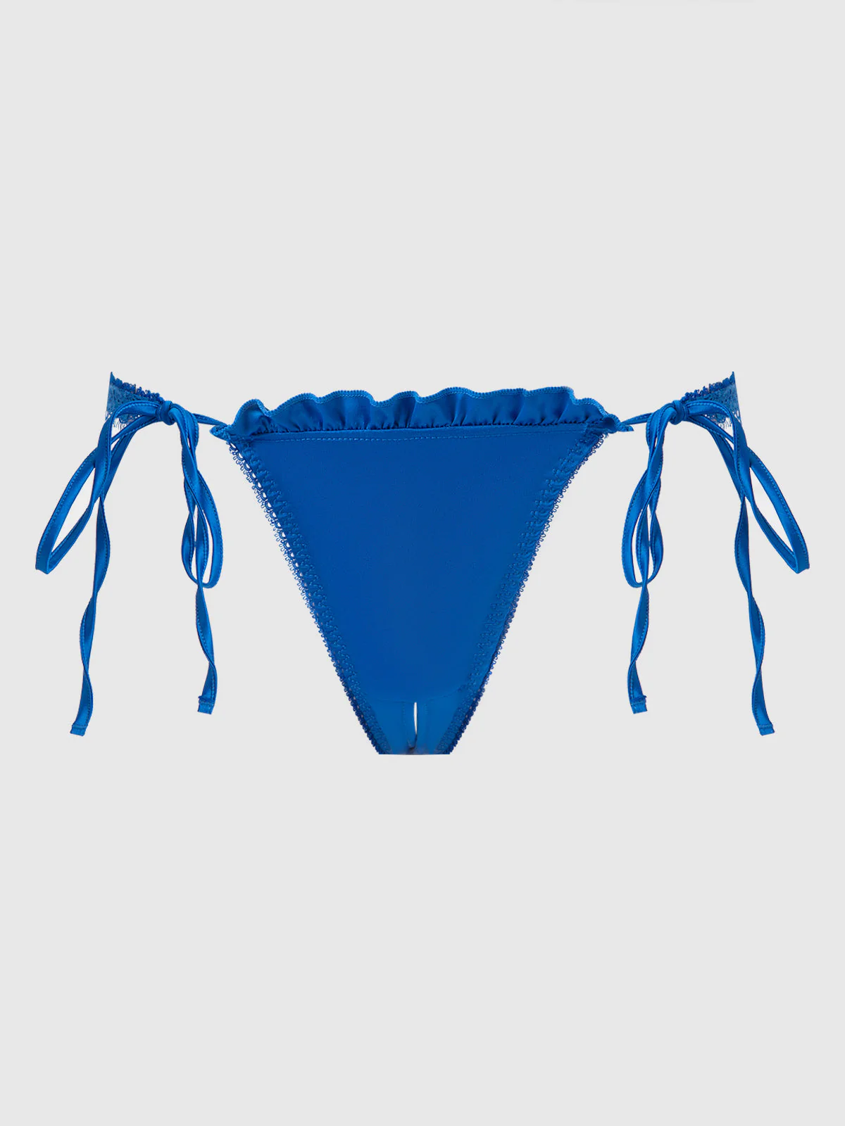 Adelaide Satin & Lace Crotchless Tanga - Image 9