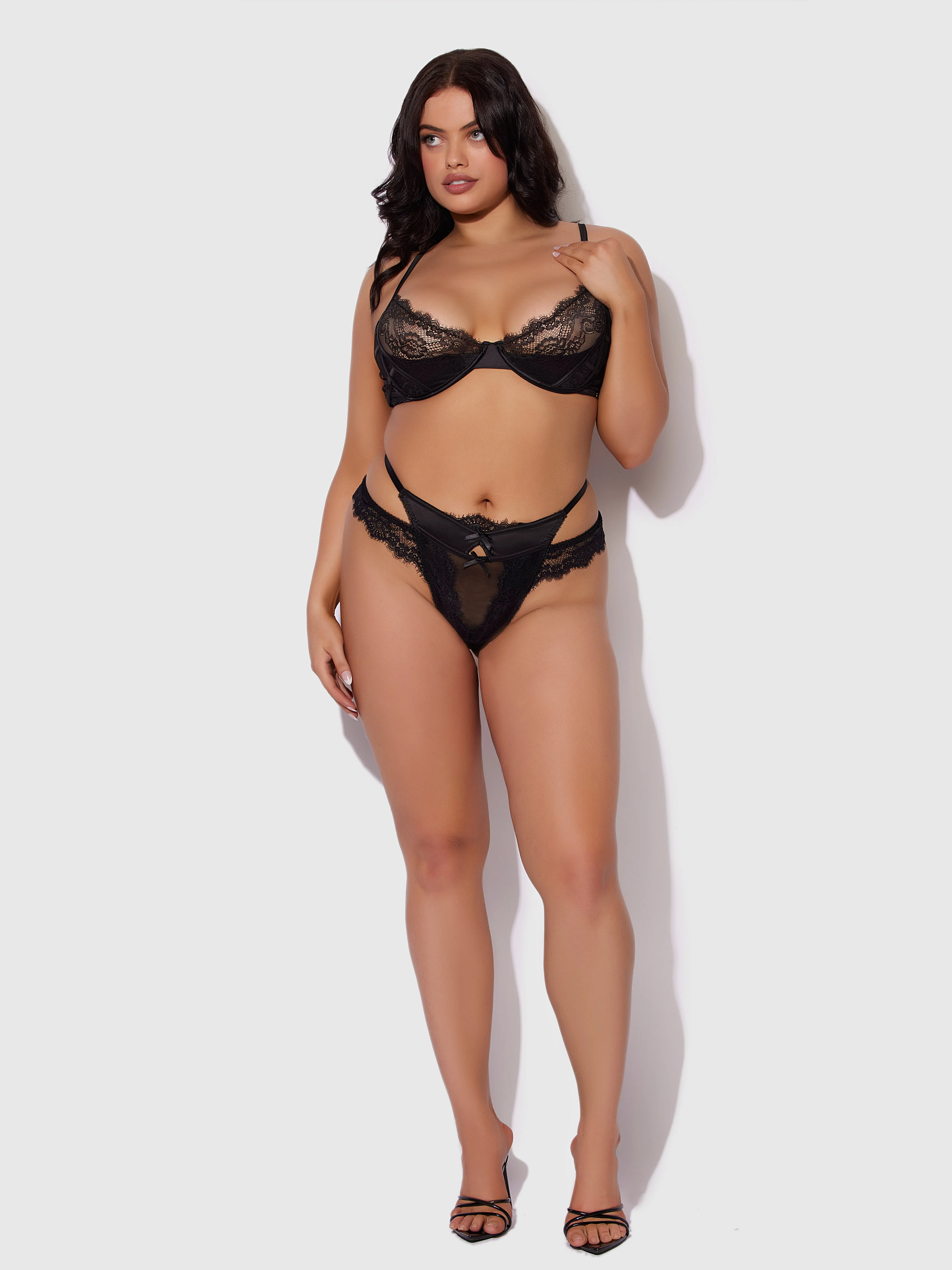 Adelaide Satin & Lace Double Side G-String - Image 8