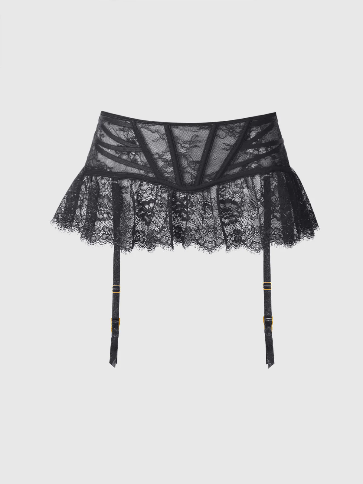Adelaide Satin & Lace Garter Belt - Image 12