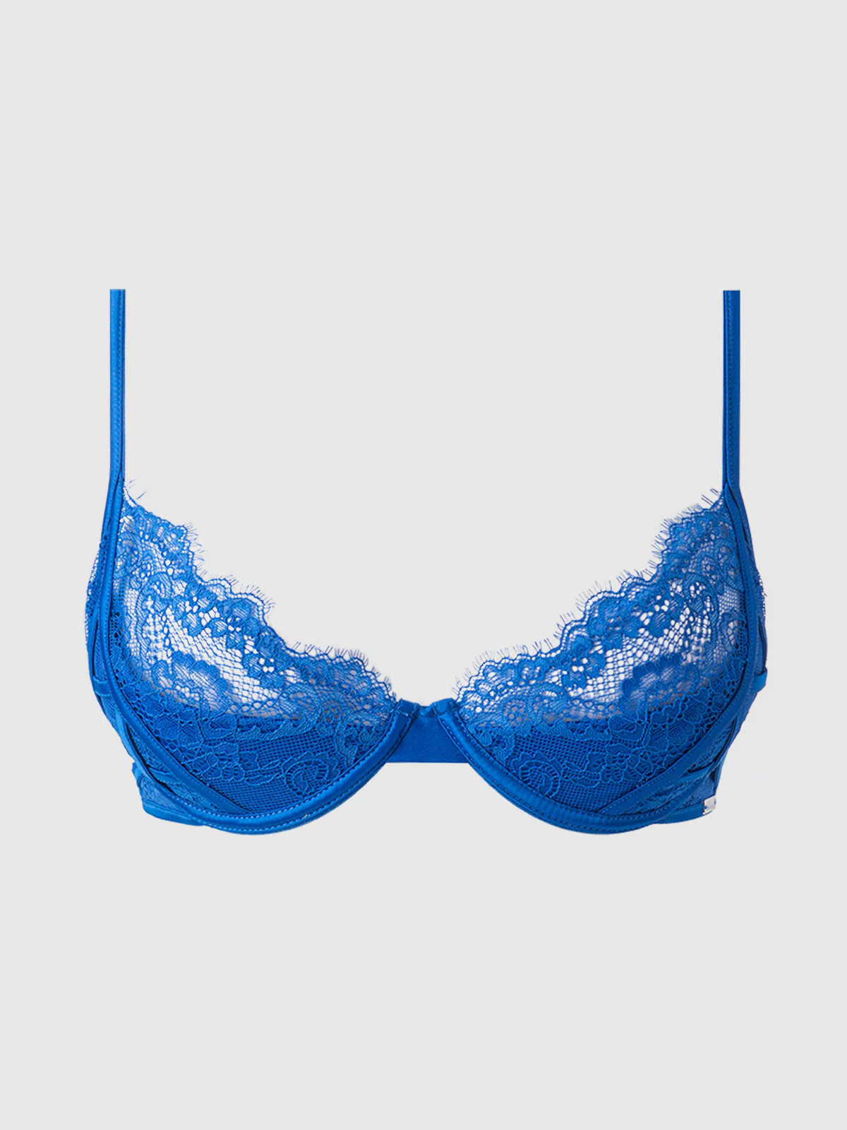 Adelaide Satin & Lace Push Up Demi Bra - Image 9