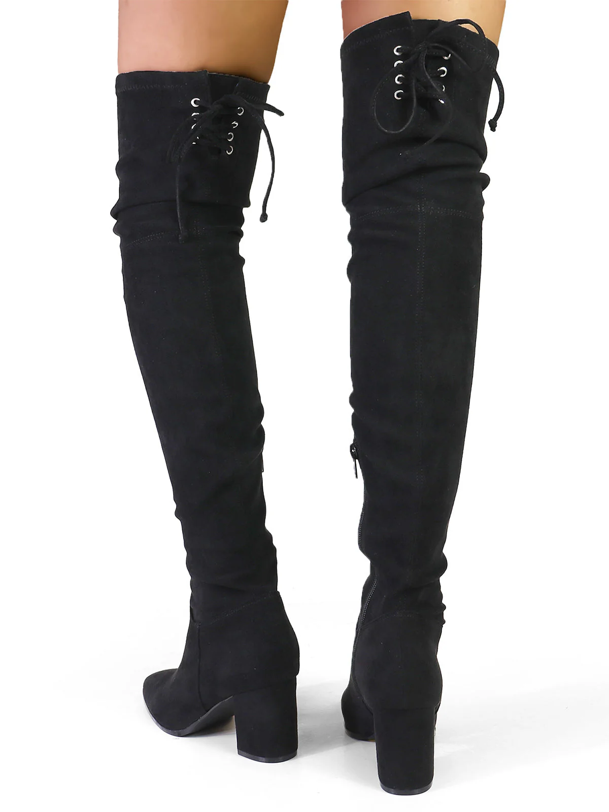 Becky Stretchy Thigh High Boots - Image 5