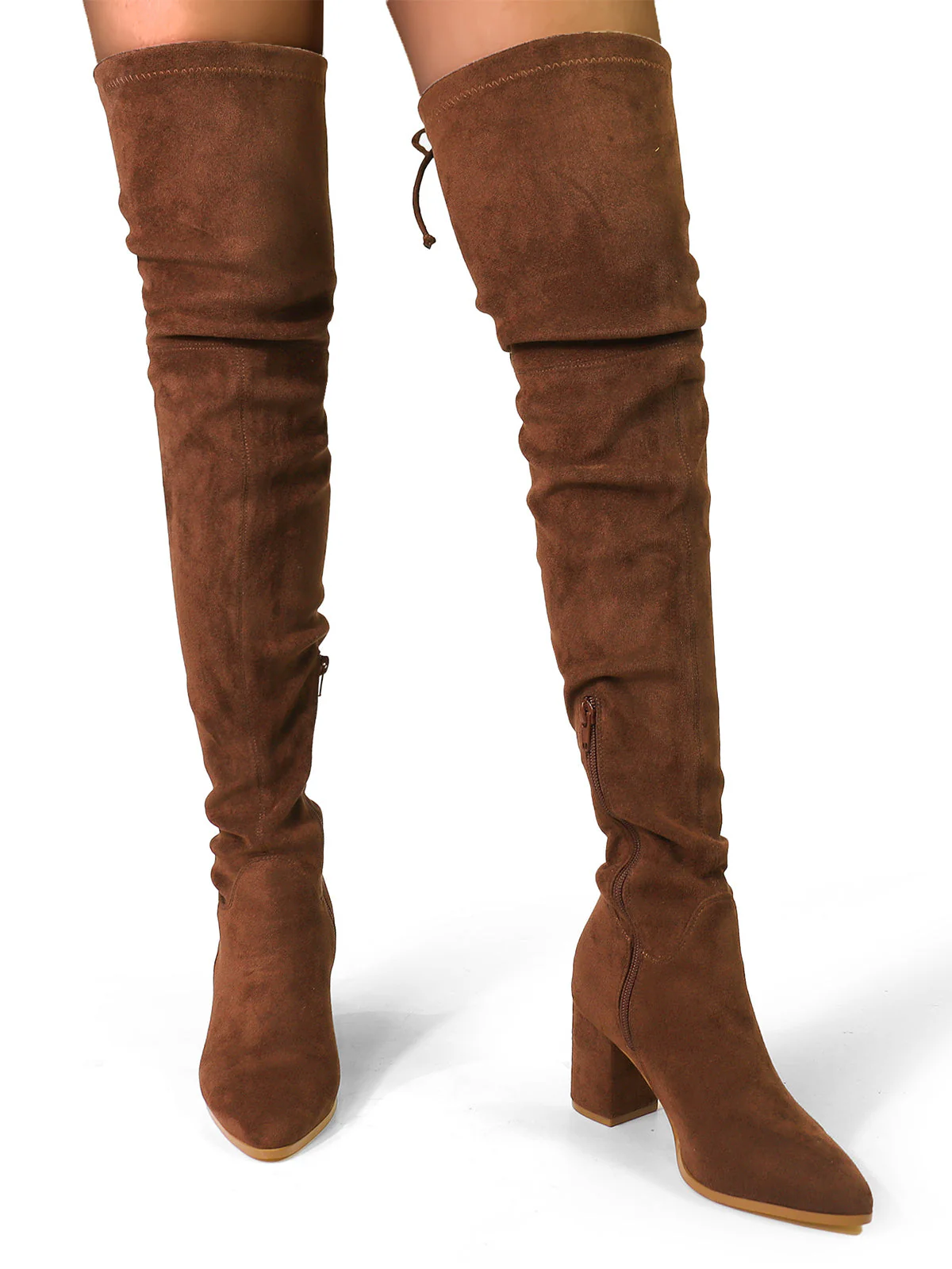 Becky Stretchy Thigh High Boots - Image 7