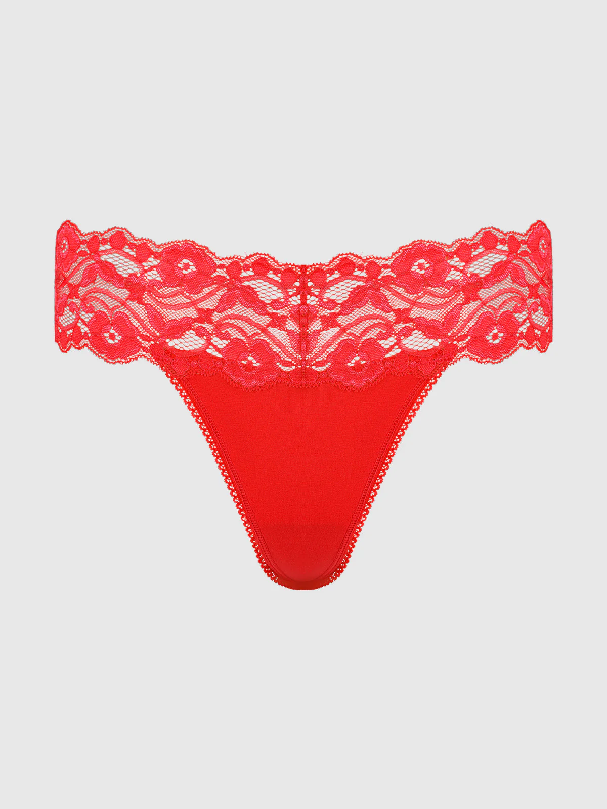 Bridget Stretch Cotton & Lace Thong
