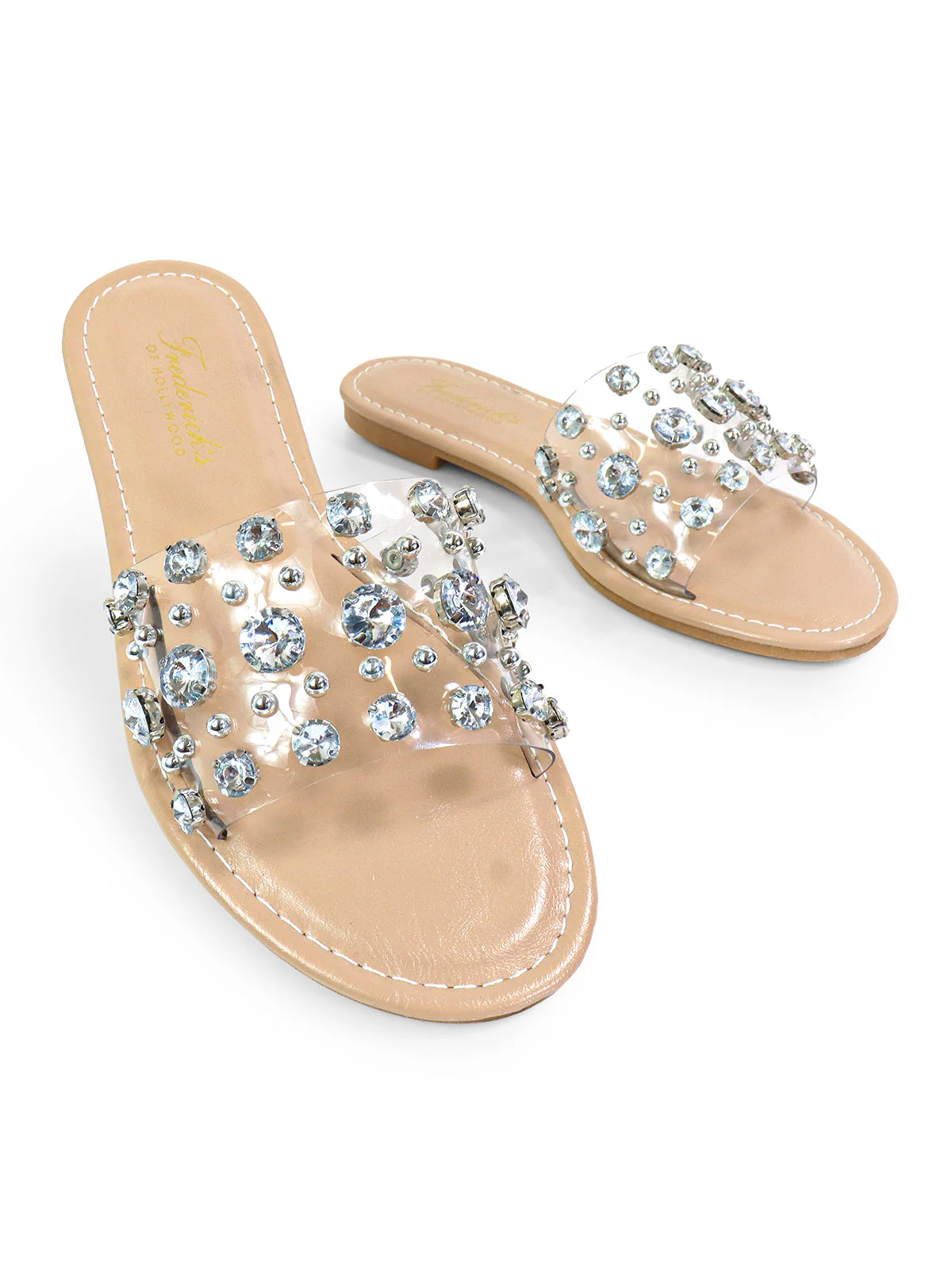 Clarissa Rhinestone Flat Sandal - Image 5
