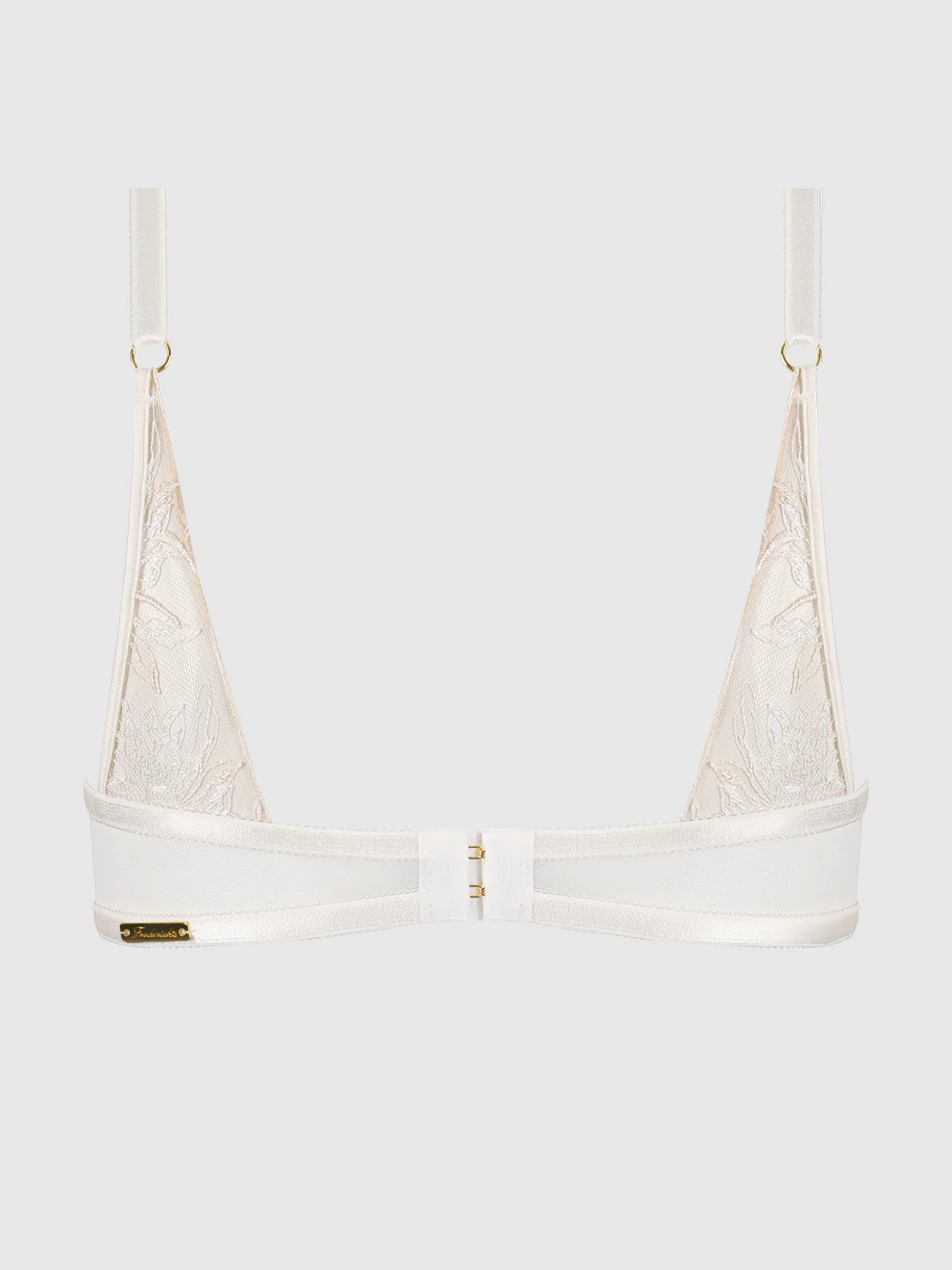 Delfina Embroidered Push Up Half Cup Bra With Front Clasp - Image 6