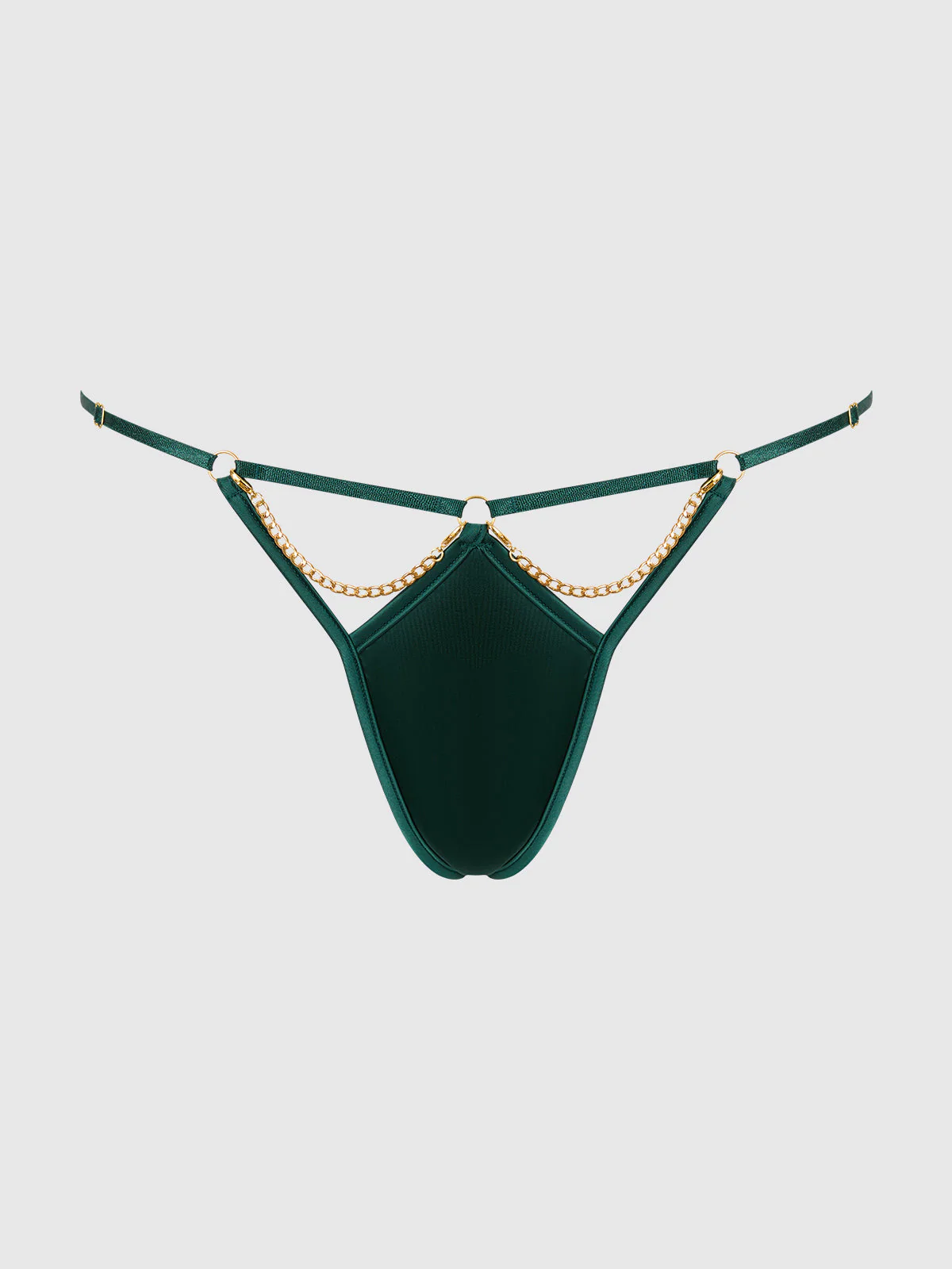 Emery Liquid Satin & Chain G-String - Image 4