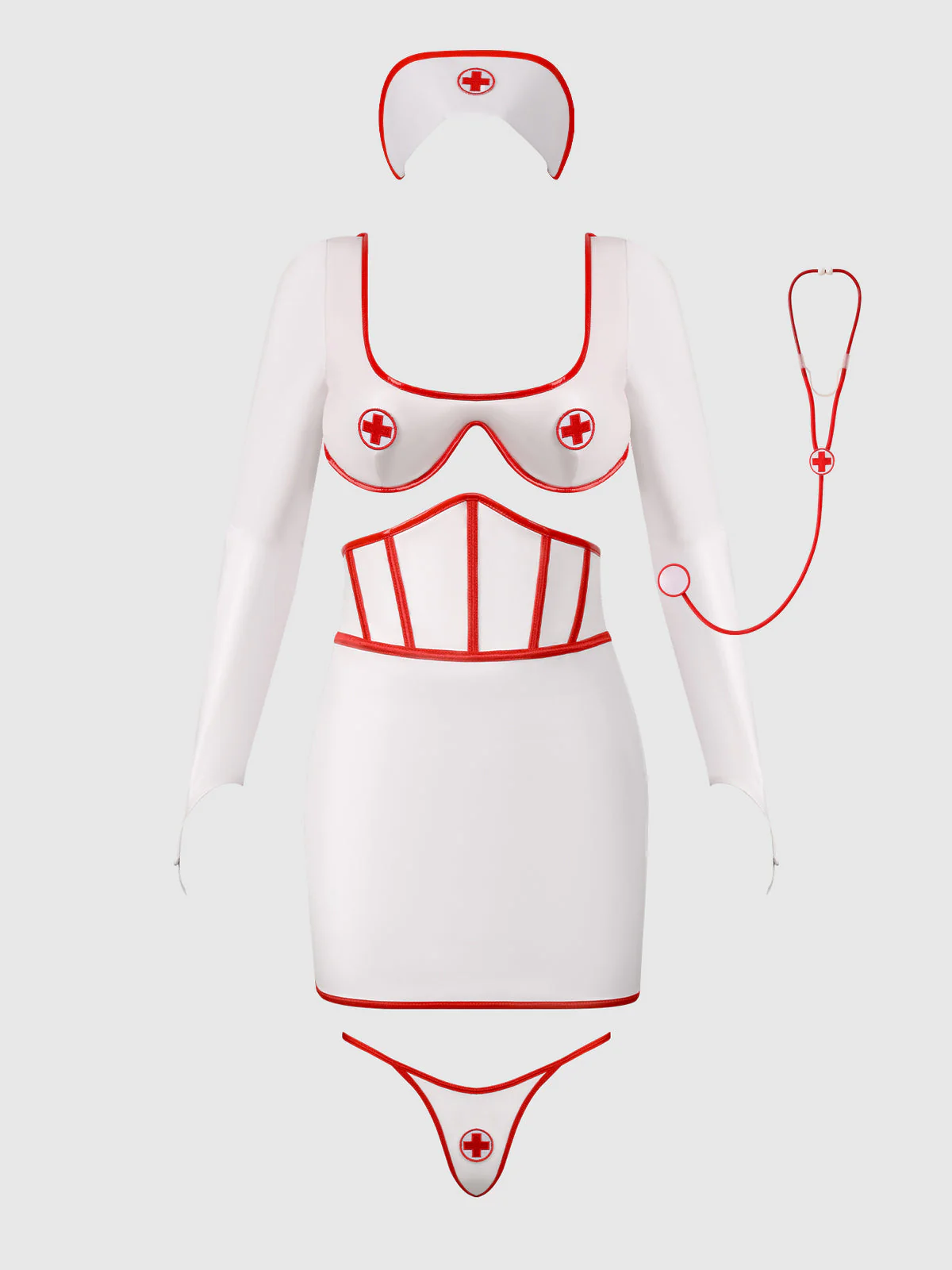 First Aid Bra Top & Open Back Skirt Set - Image 6