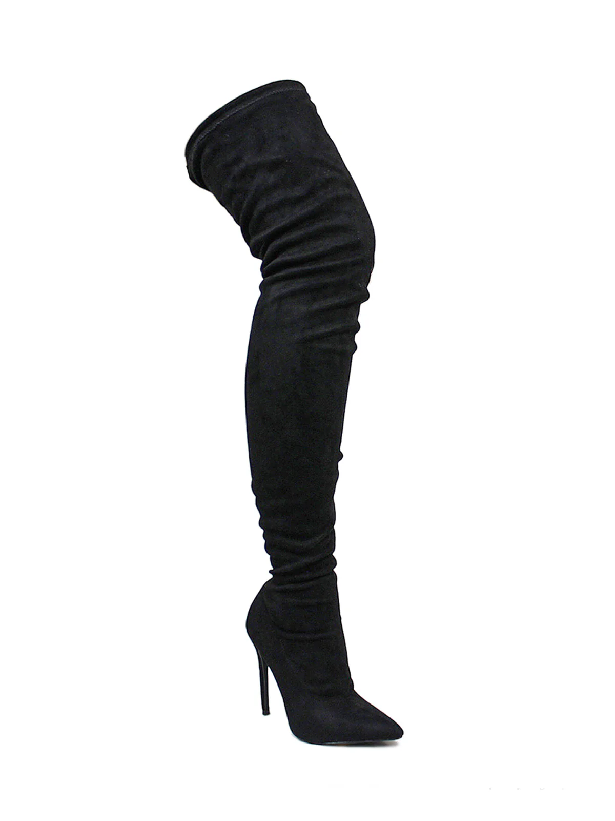 Gisele Stretchy Overknee Heeled Boots - Image 2
