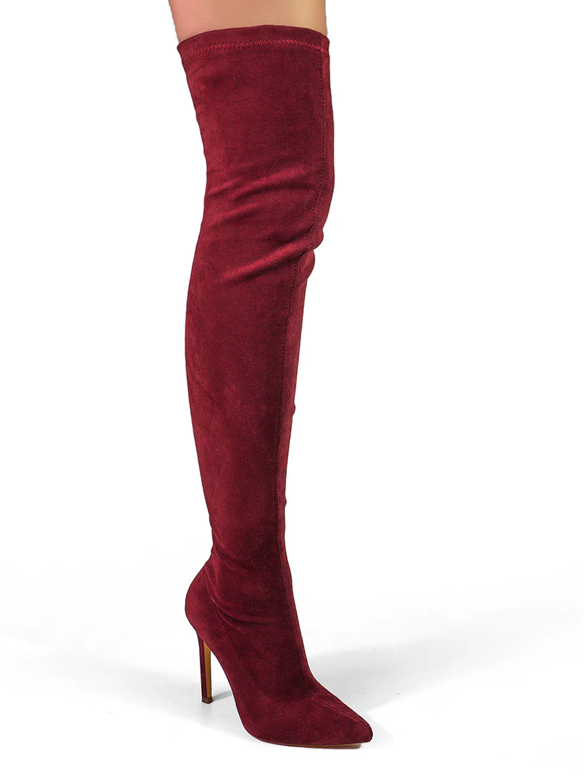 Gisele Stretchy Overknee Heeled Boots
