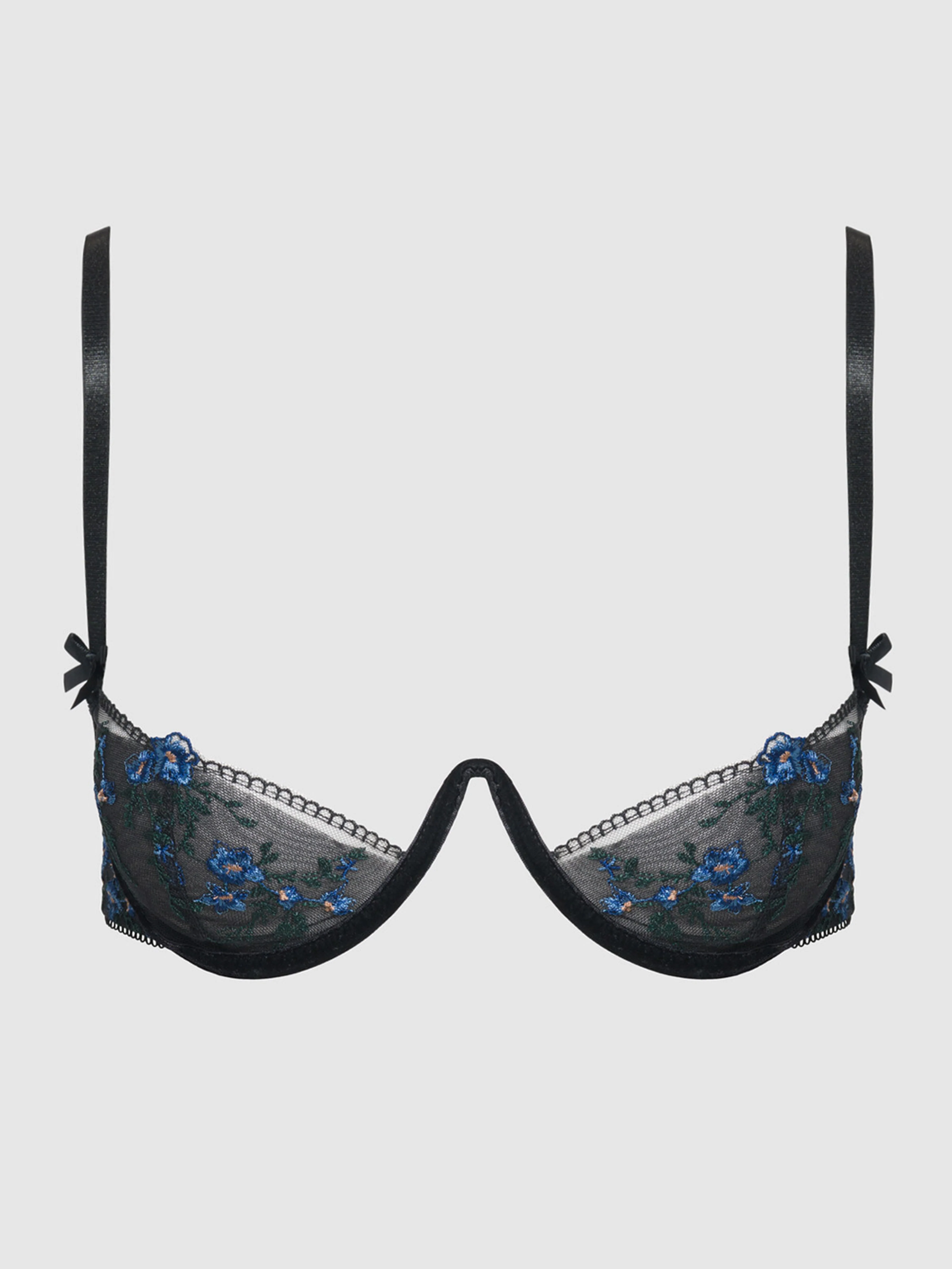 Harlow Embroidered Mesh Mono Wire Bra - Image 9