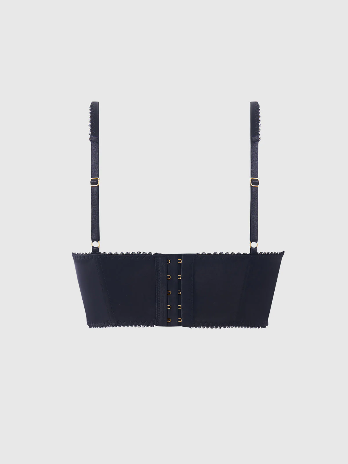 Harlow Embroidered Mesh Push Up Longline Demi Bra - Image 10