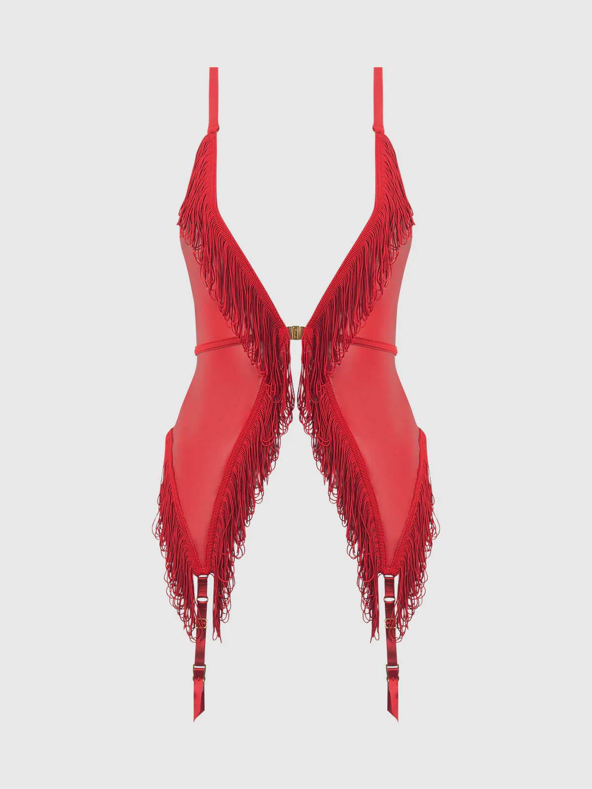 Hendrix Faux Leather & Fringe Chemise - Image 14