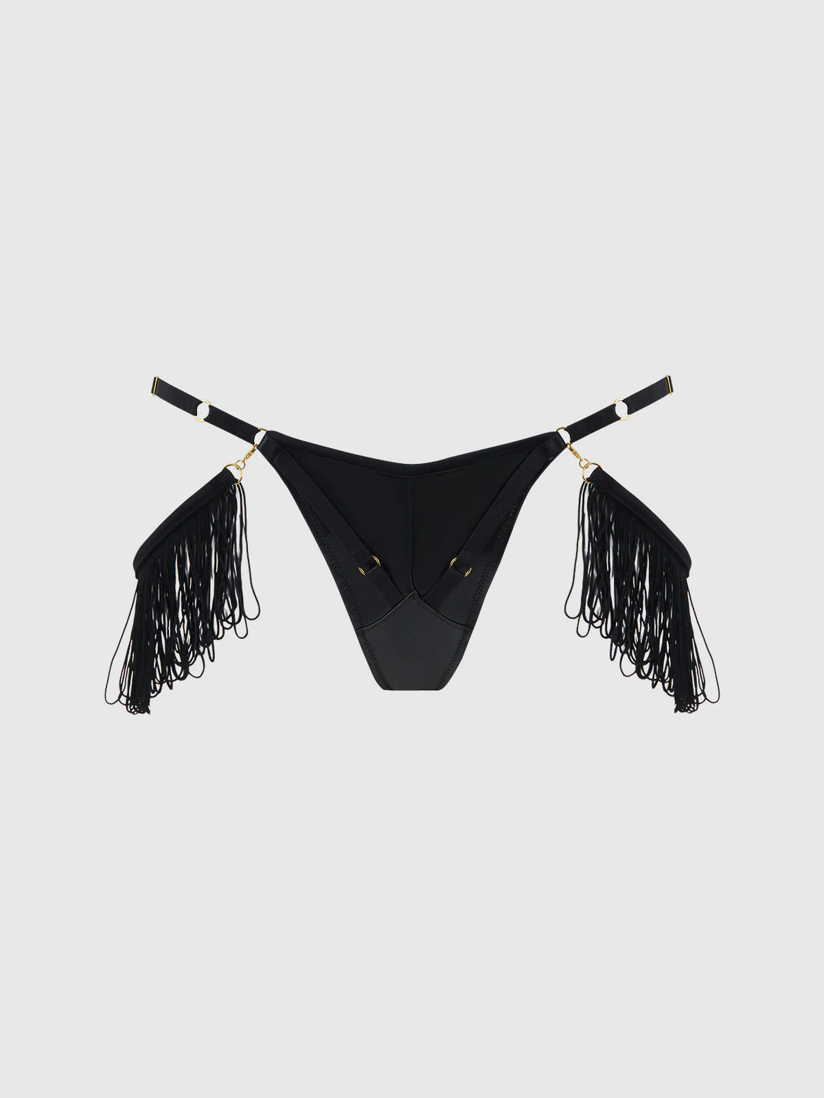 Hendrix Faux Leather Thong With Detachable Fringe - Image 13