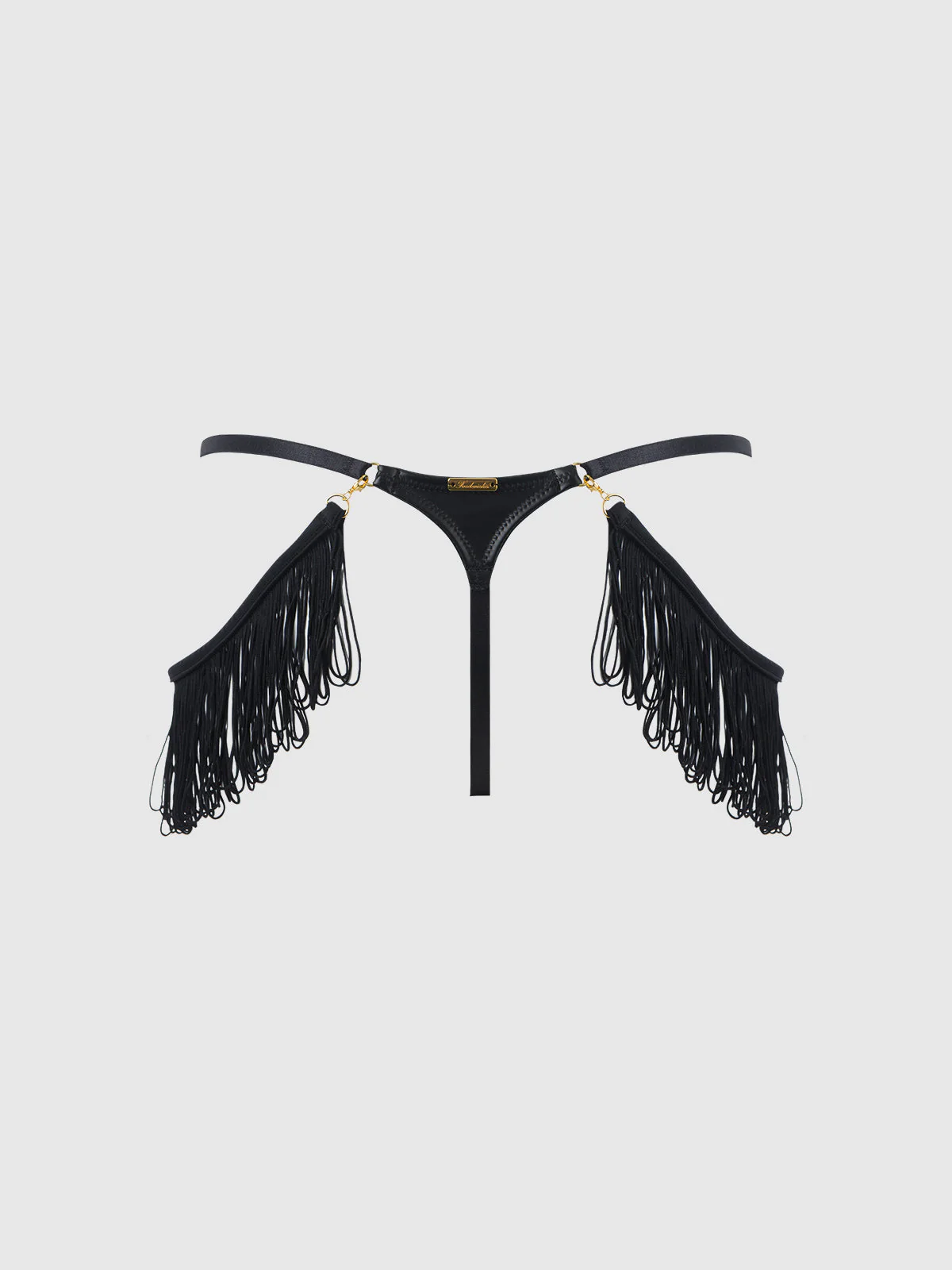 Hendrix Faux Leather Thong With Detachable Fringe - Image 14