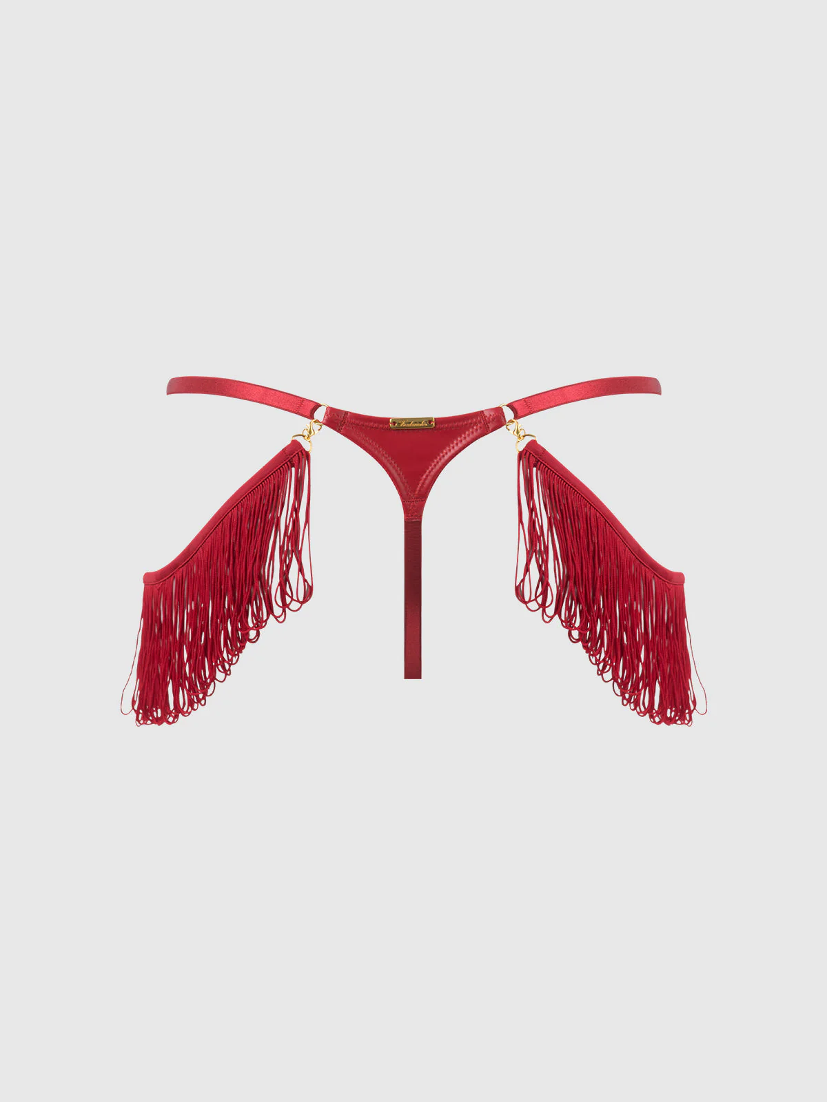 Hendrix Faux Leather Thong With Detachable Fringe - Image 13