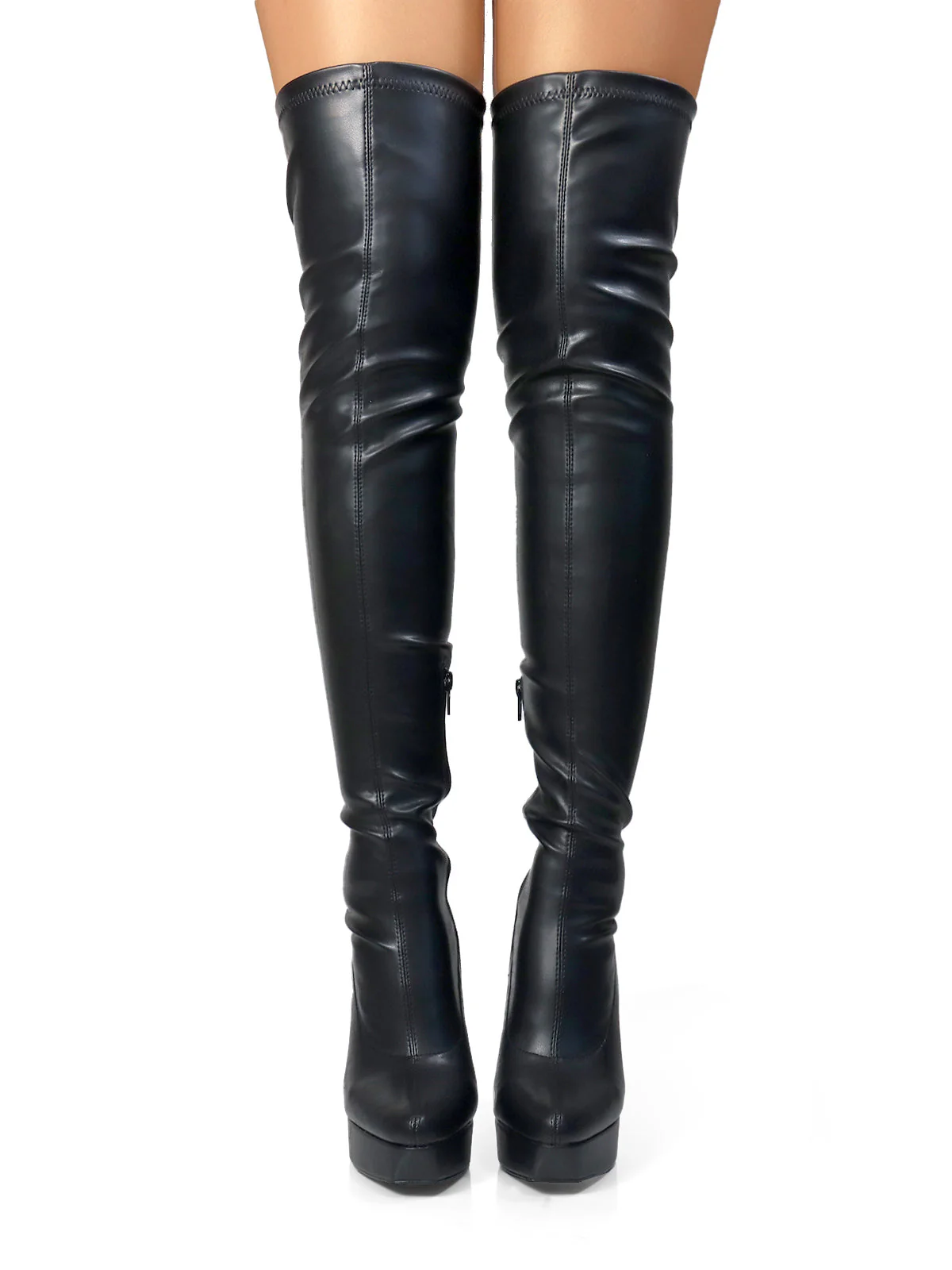 Jadore Stretchy Thigh High Boots - Image 4