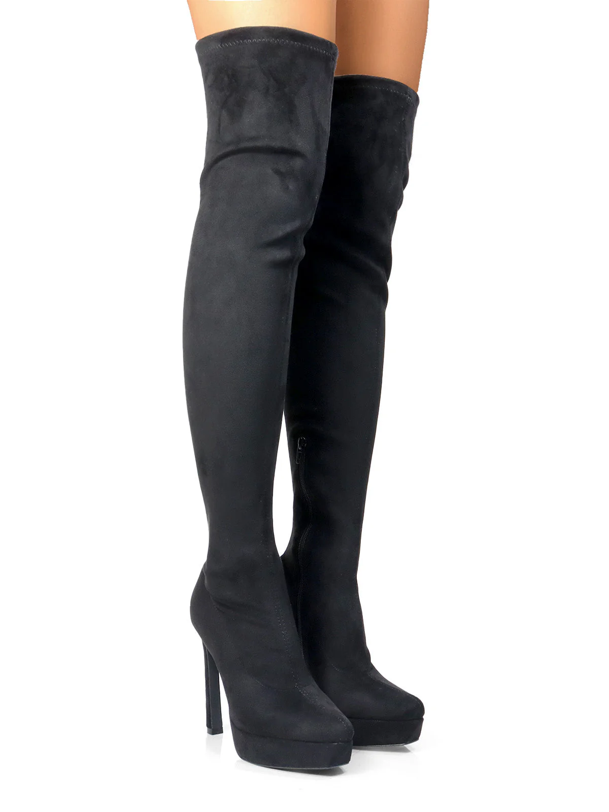 Jadore Stretchy Thigh High Boots - Image 2