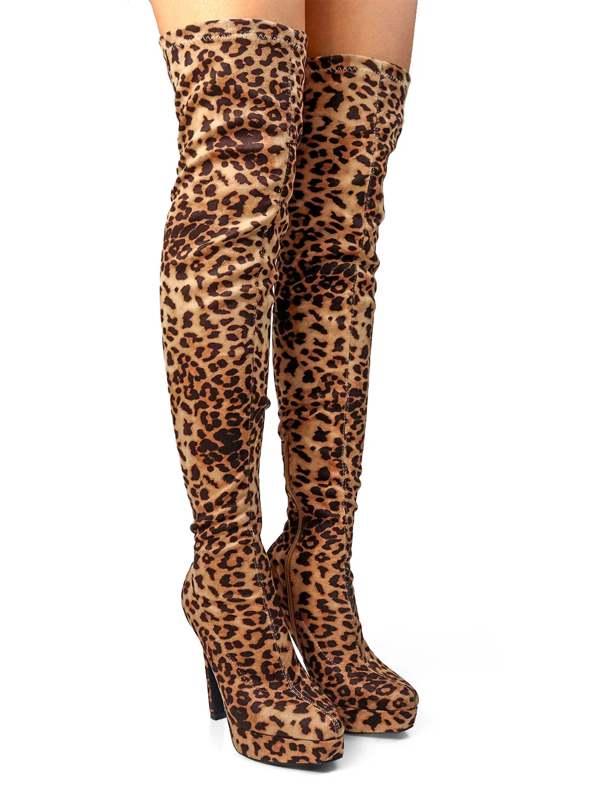 Jadore Stretchy Thigh High Boots - Image 2