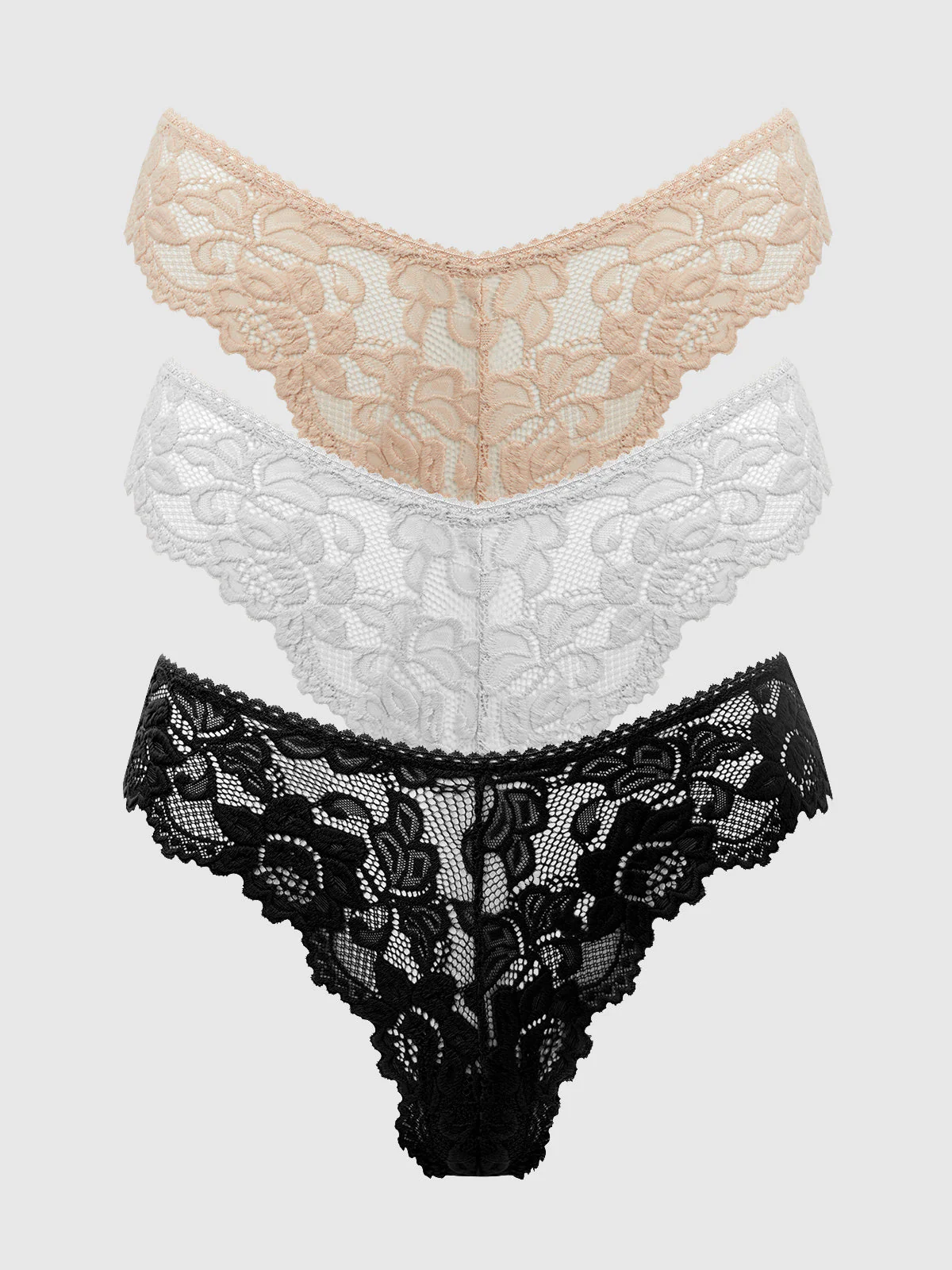 Jessica Lace Tanga 3 Pack