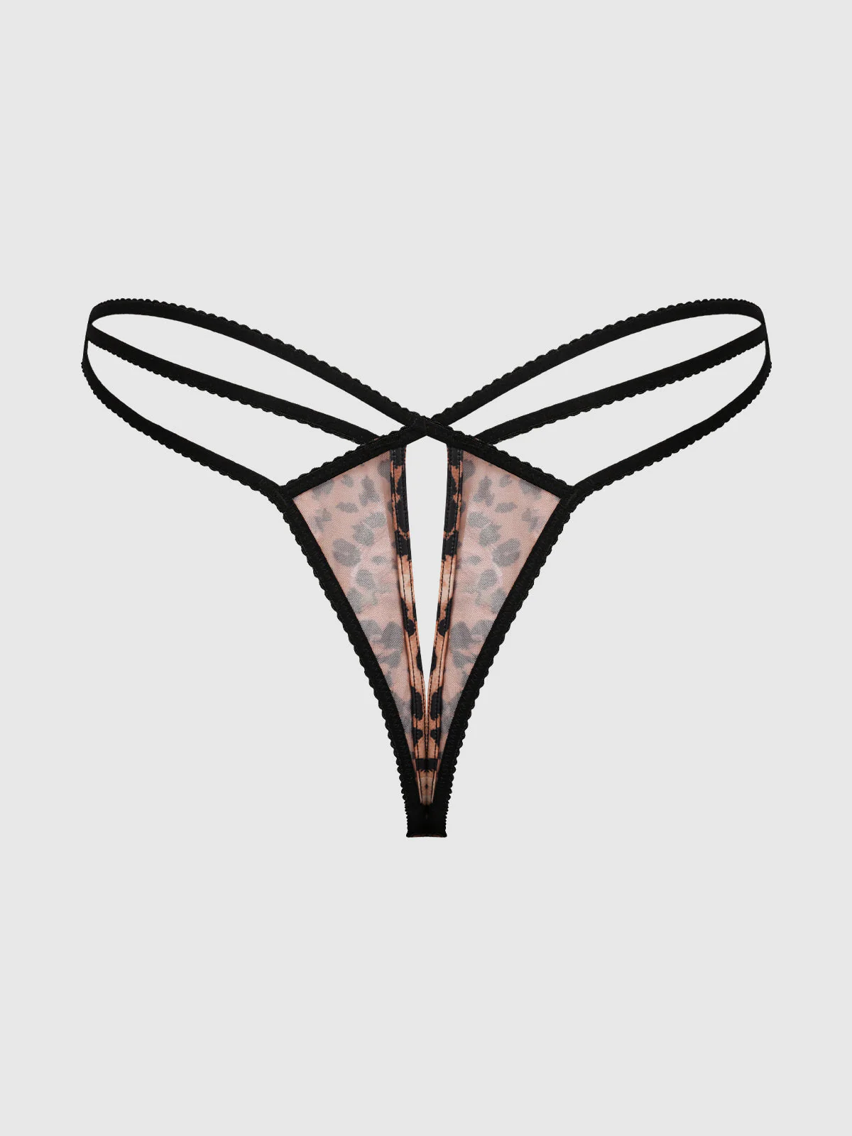 Kaia Leopard Mesh Strappy & Backless Hipster - Image 5