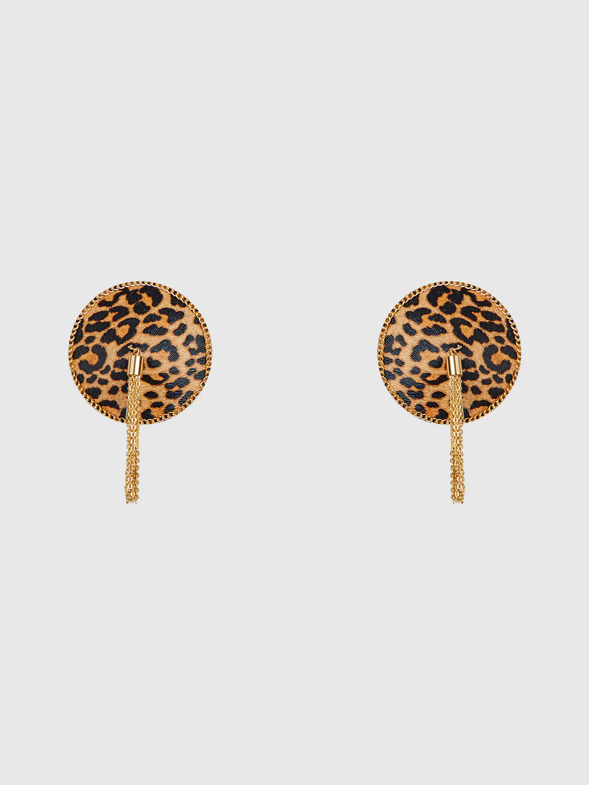 Leopard & Gold Chain Round Tassel Pasties - Image 4