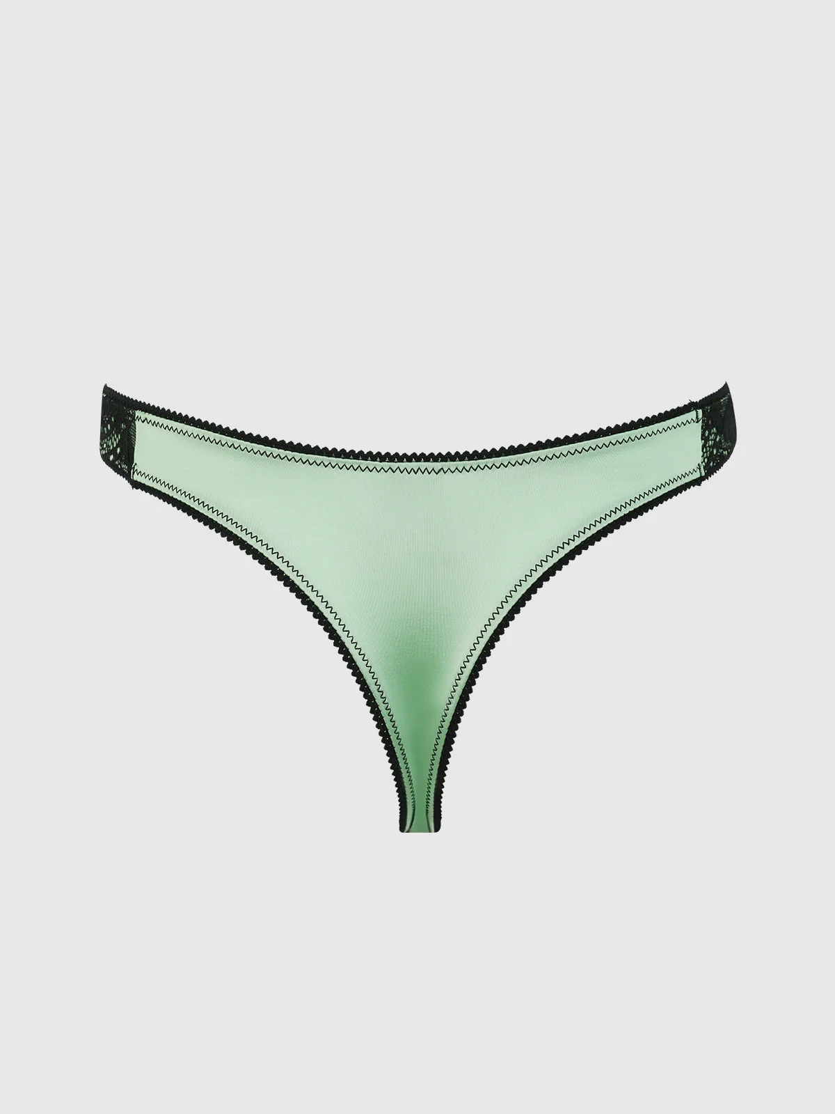 Lexi Liquid Satin & Lace V-Tanga Panty - Image 5