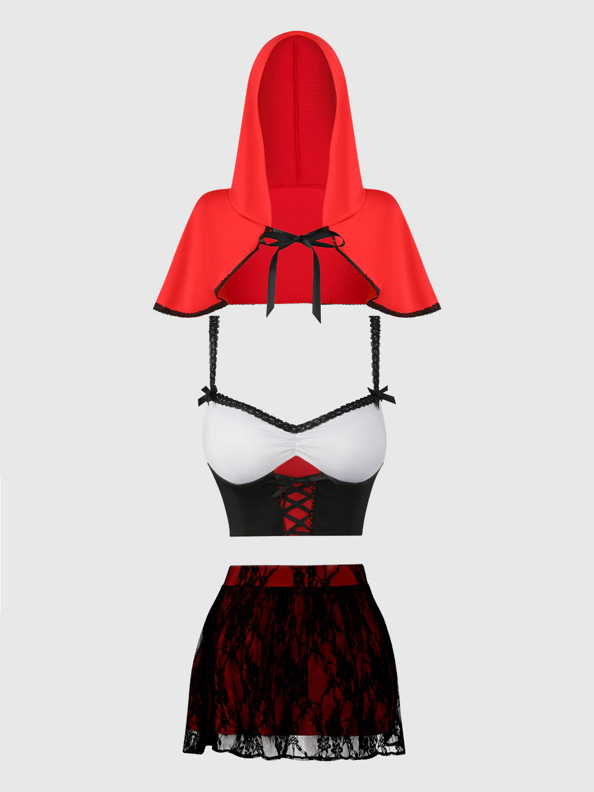 Lil Red Bustier, Skirt & Hood Set - Image 6