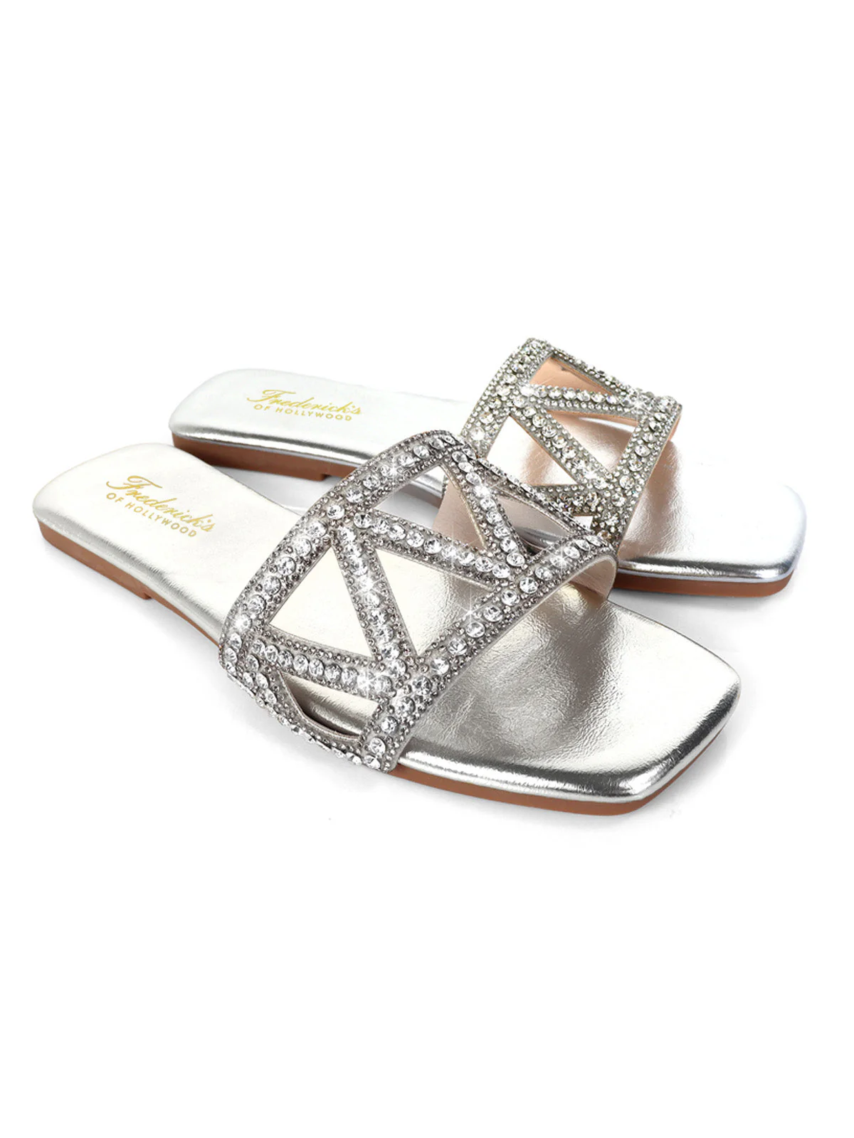 Lucy Rhinestone Flat Sandal
