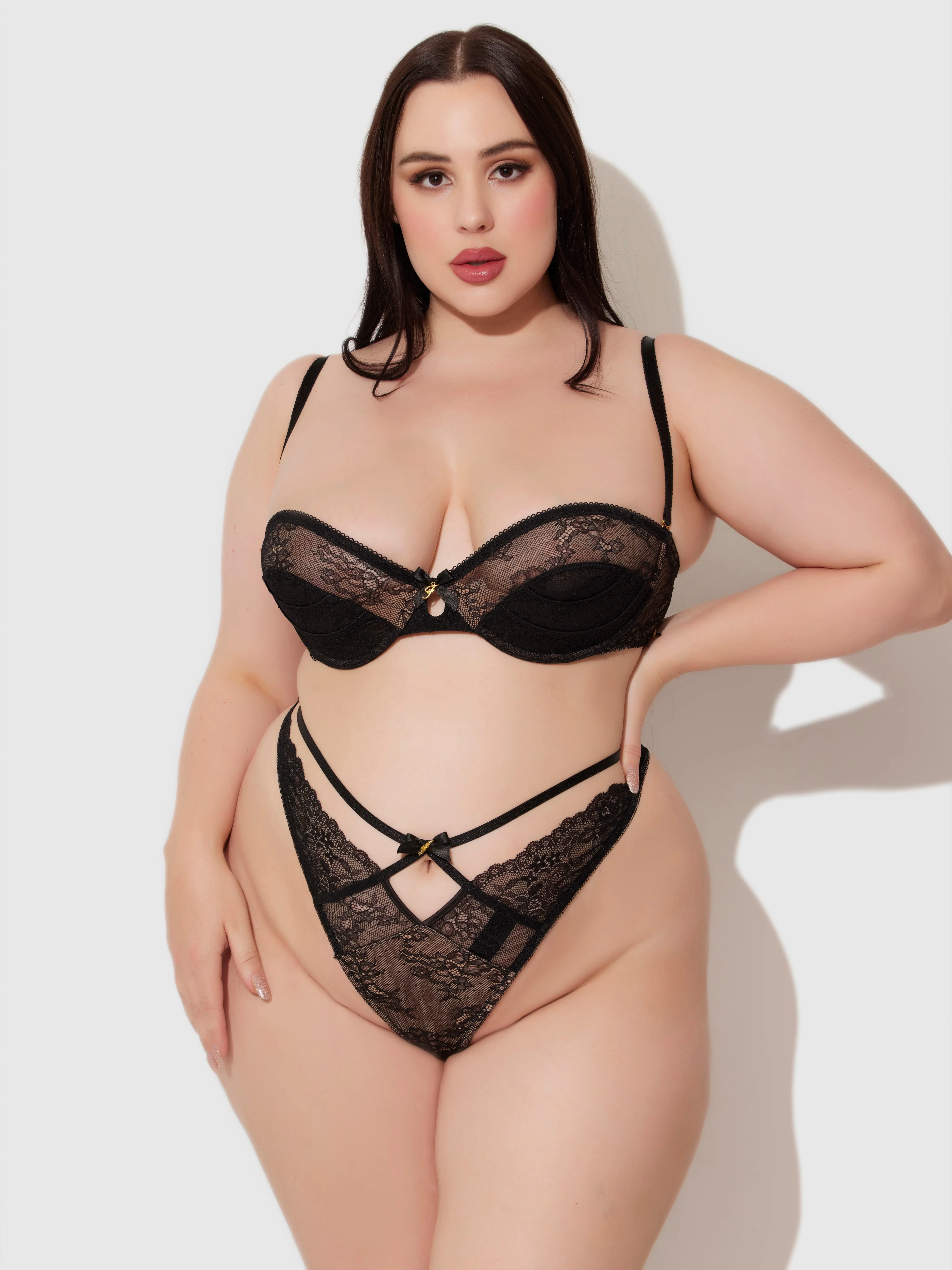 Luella Lace & Satin Demi Bra - Image 6
