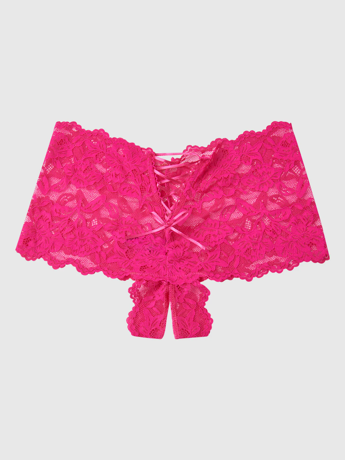 Mabel Crotchless Lace Up Back Cheeky - Image 10