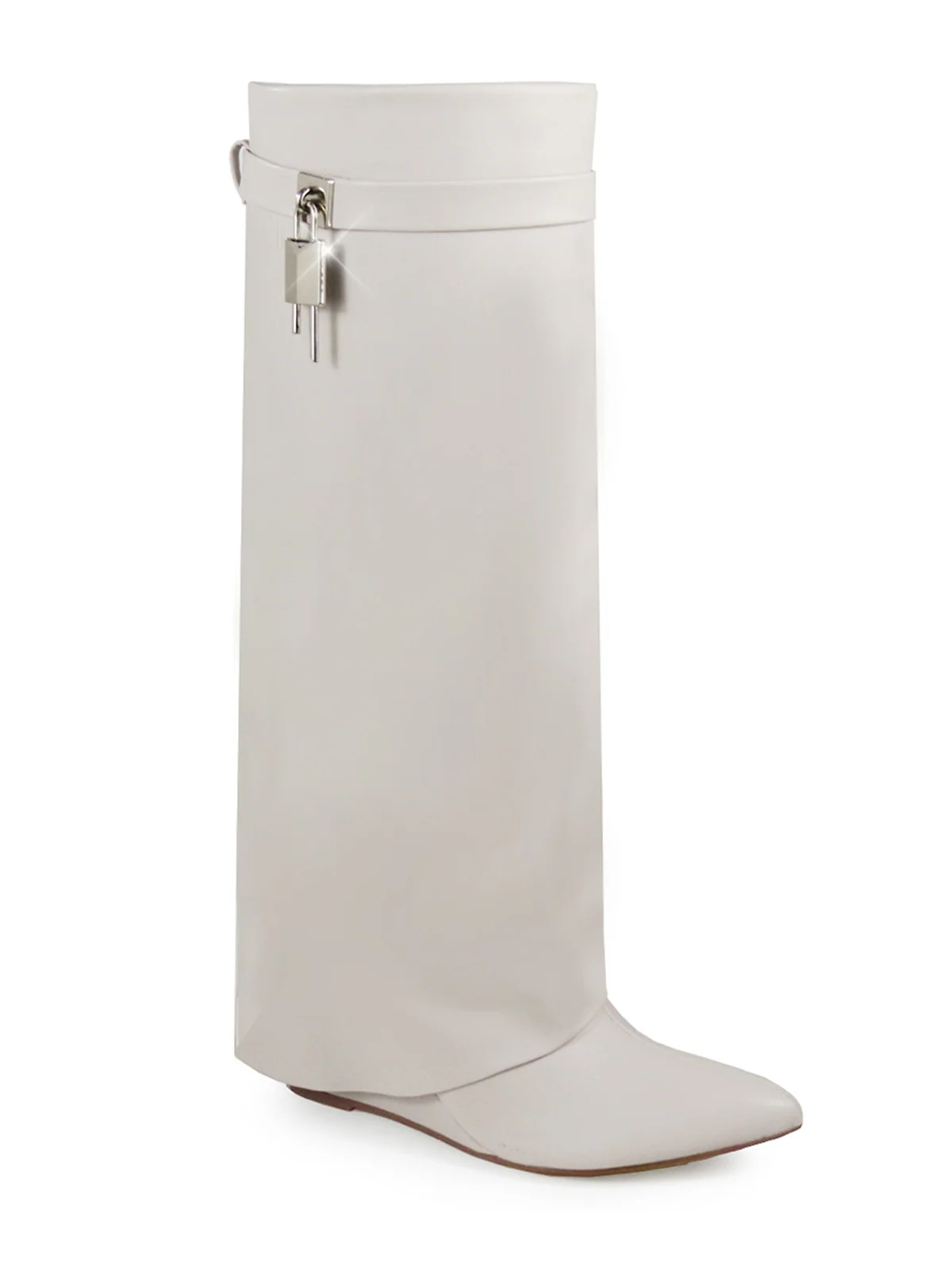 Maria Drape Over Knee Wedge Boots - Image 2