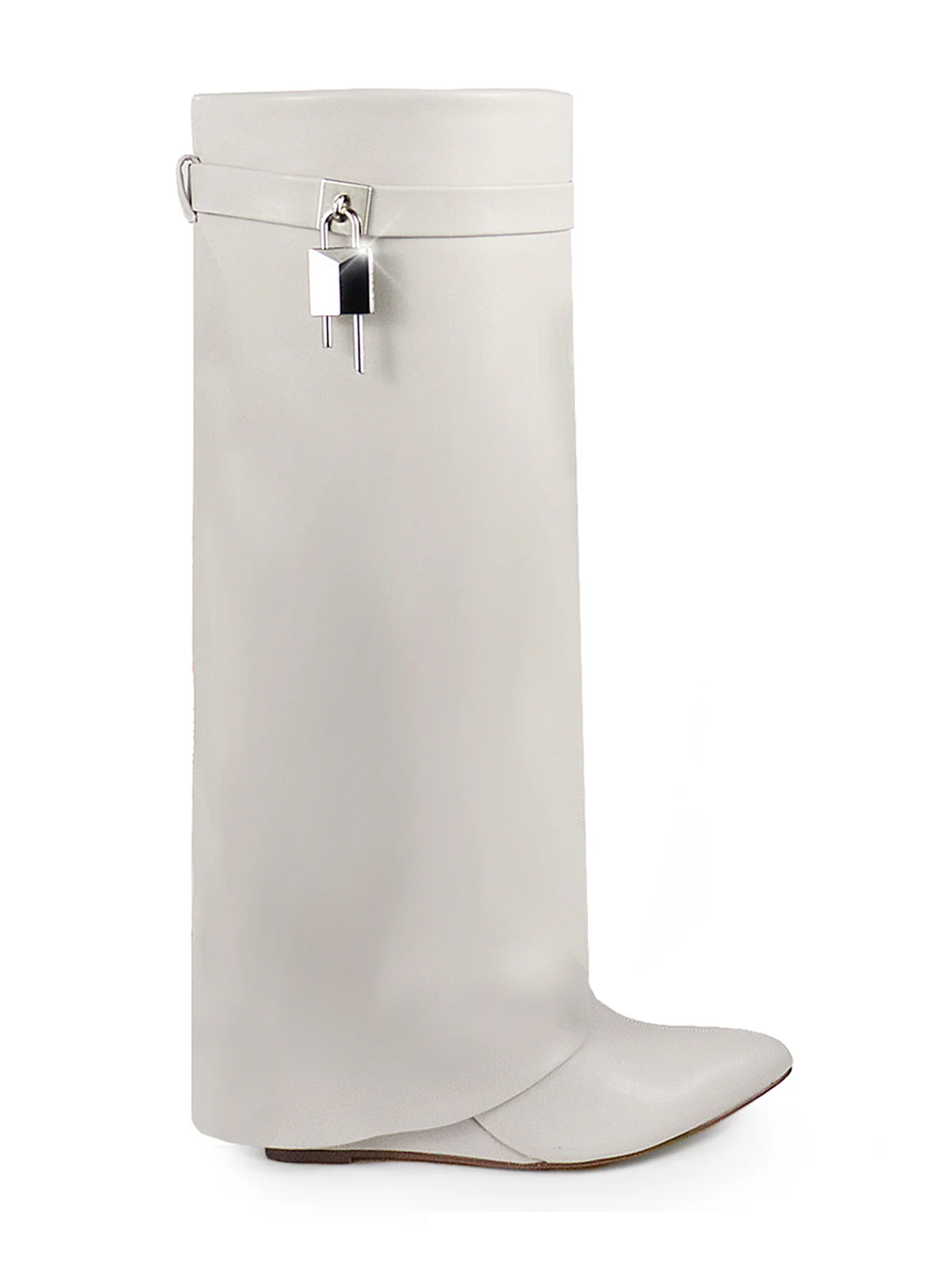 Maria Drape Over Knee Wedge Boots - Image 7