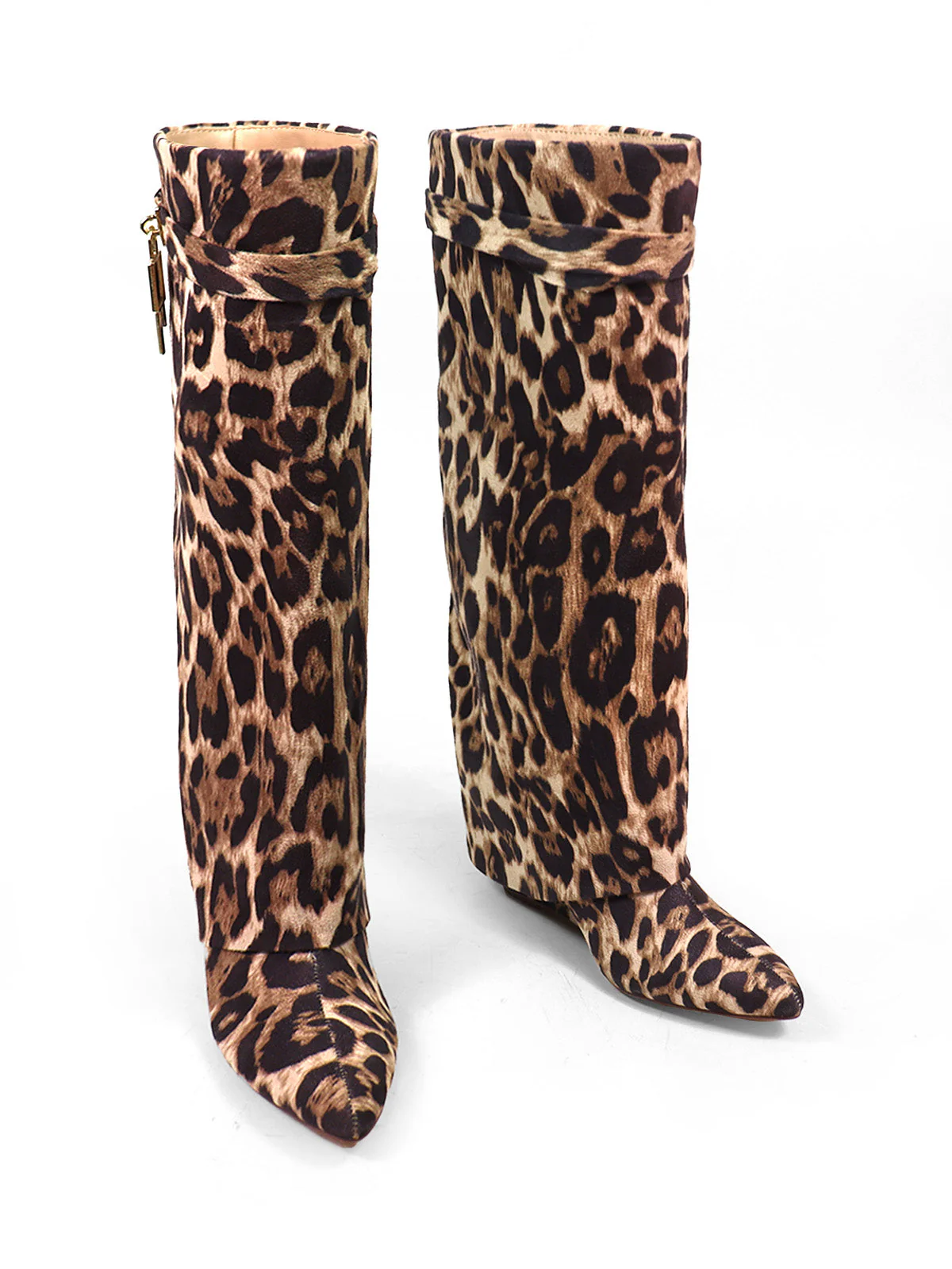 Maria Drape Over Knee Wedge Boots - Image 8