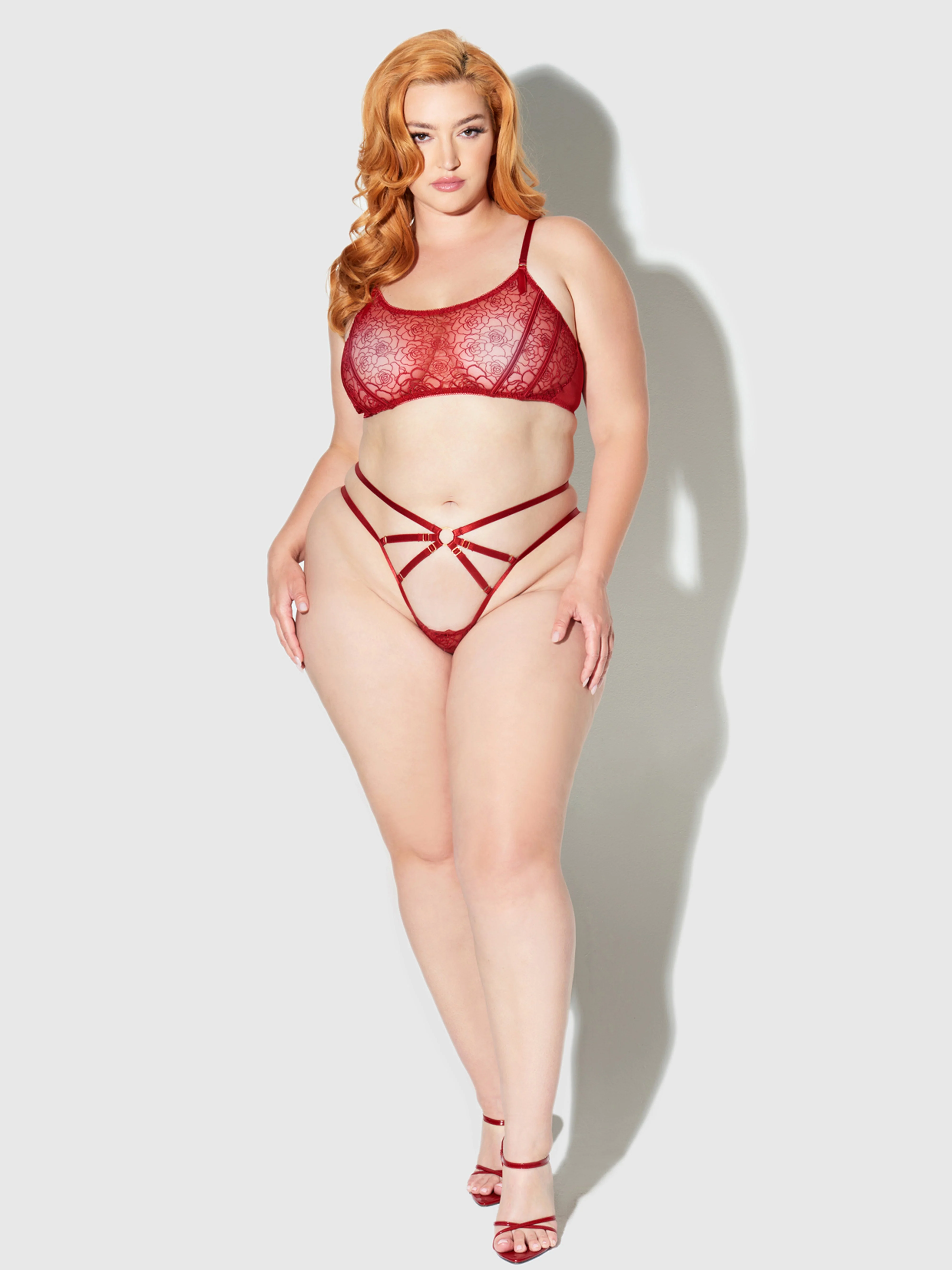Melrose Embroidered Garter Bralette - Image 8