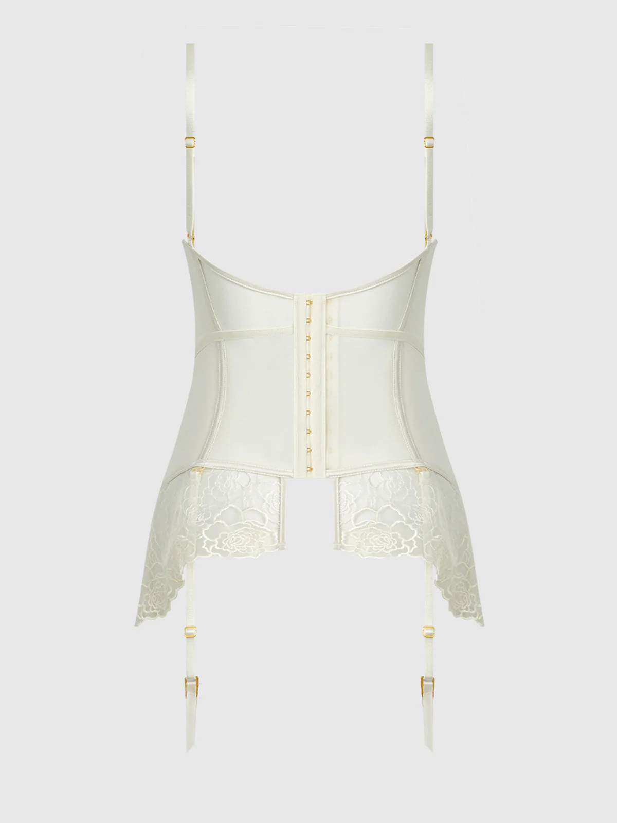 Melrose Embroidered Lace & Satin Chemise - Image 11