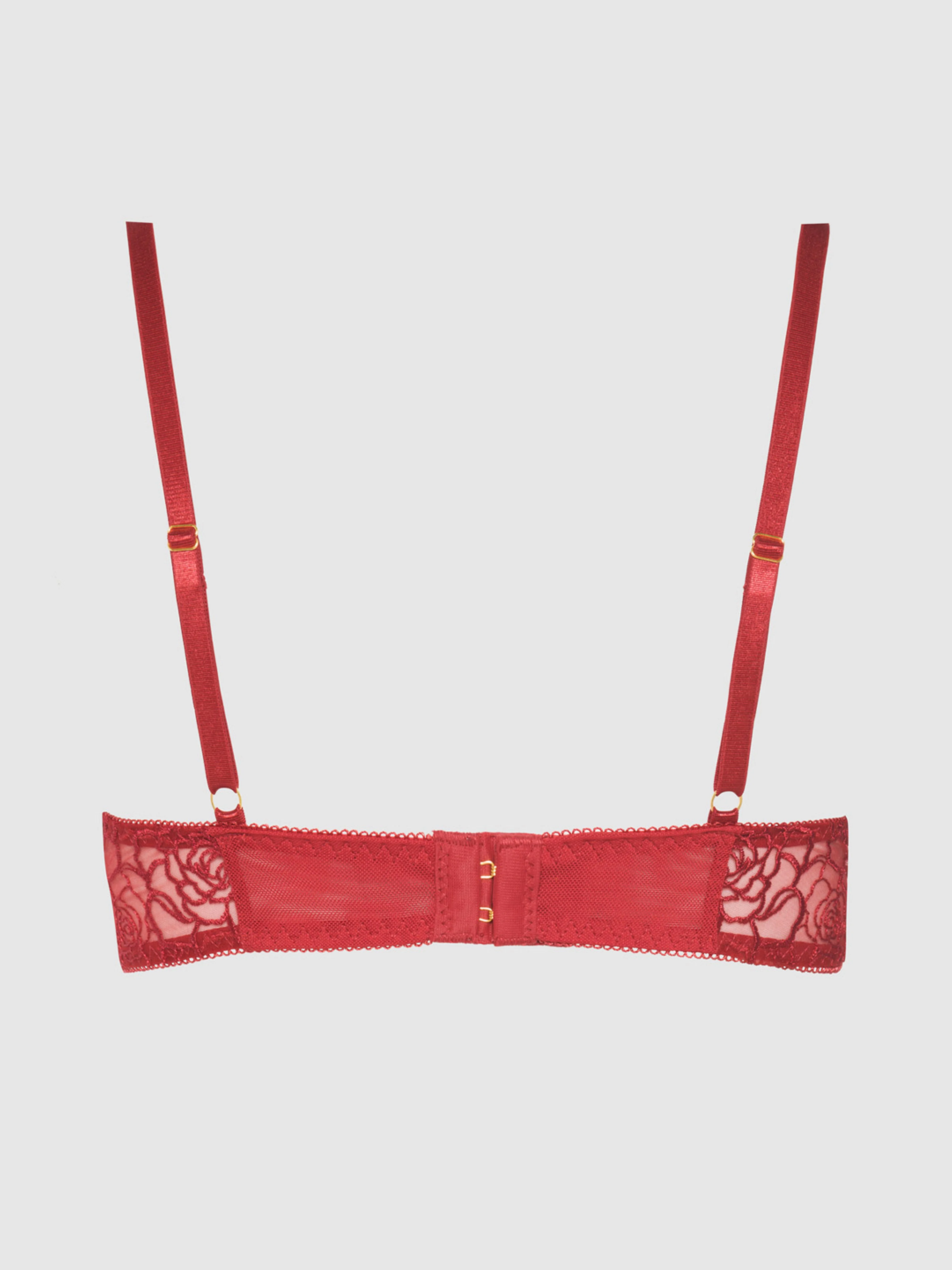 Melrose Satin Bow Tie Up Open Cup Bra - Image 9
