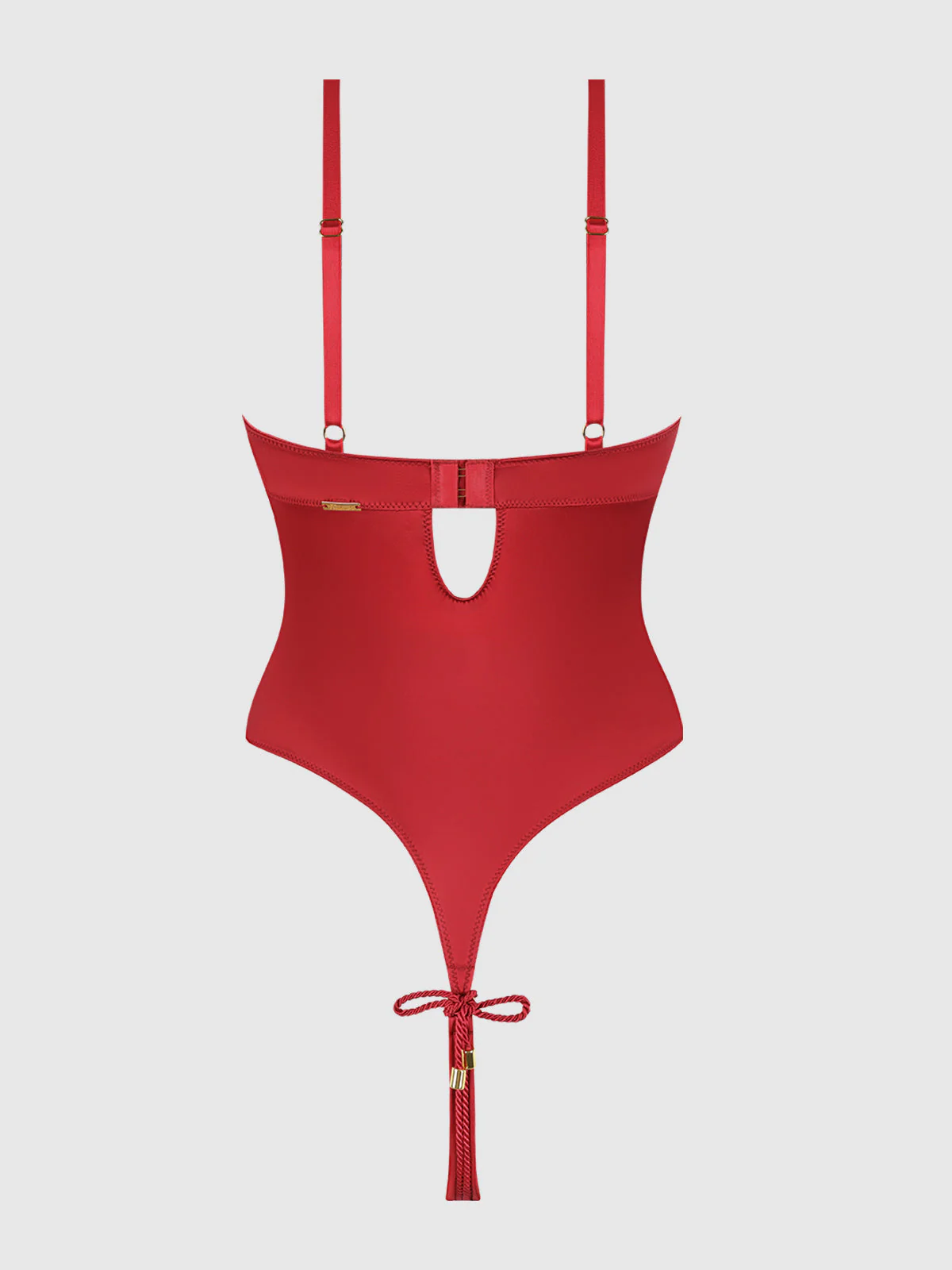 Nadya Liquid Satin & Rope Crotchless Teddy - Image 8