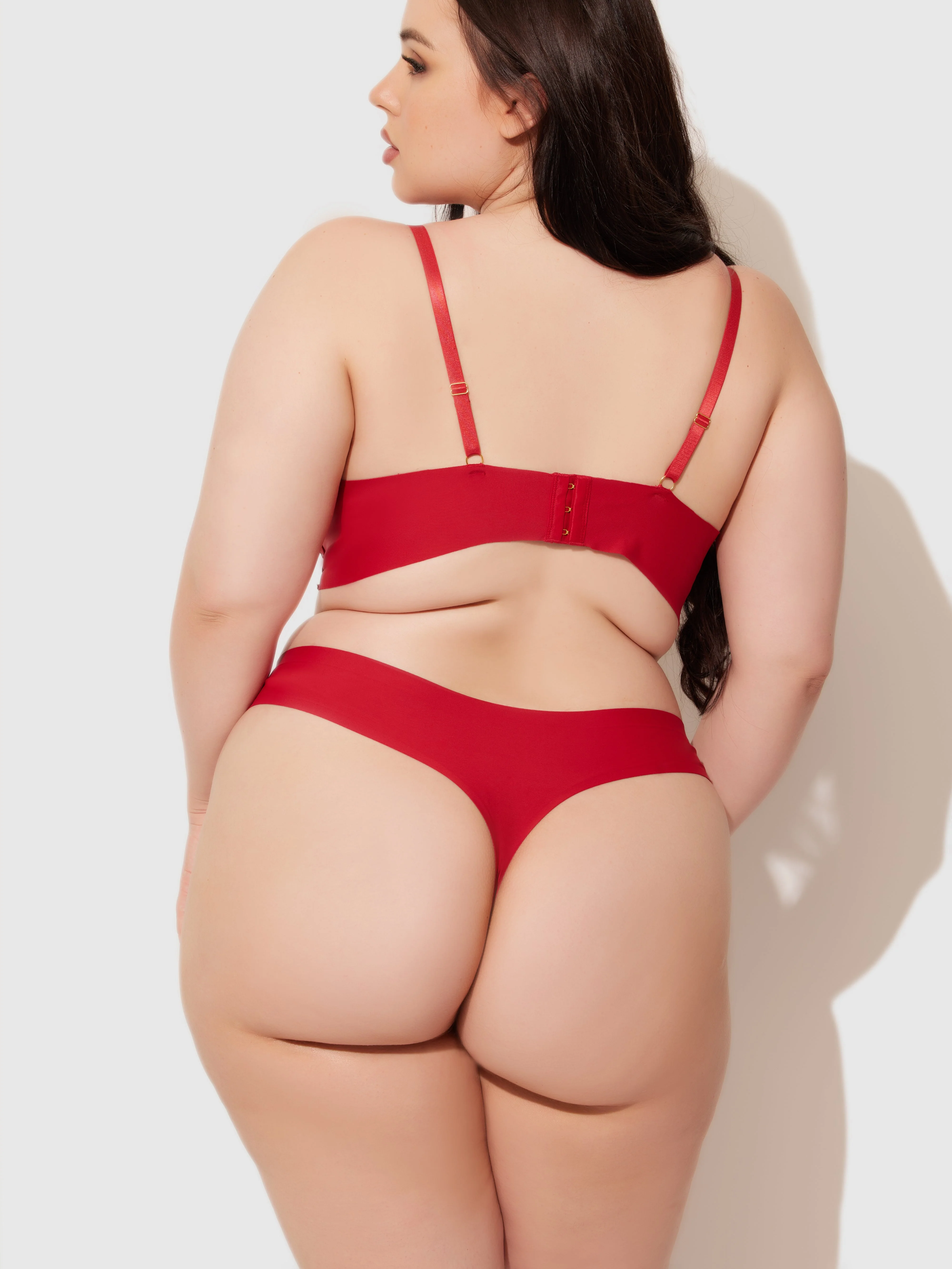 Natalia Micro Lace Up Plunge Push Up Bra - Image 5