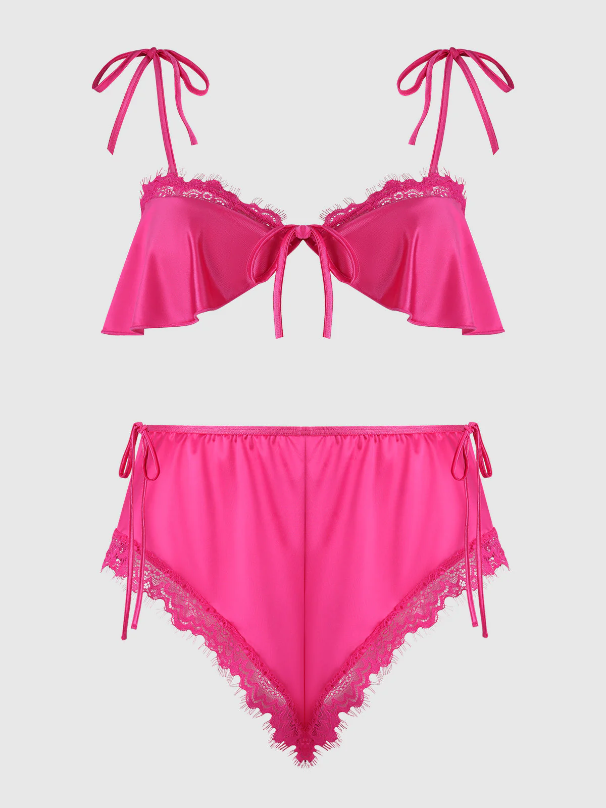 Neev Lace & Oilslick Drop Off Flounce Top & Panty - Image 9