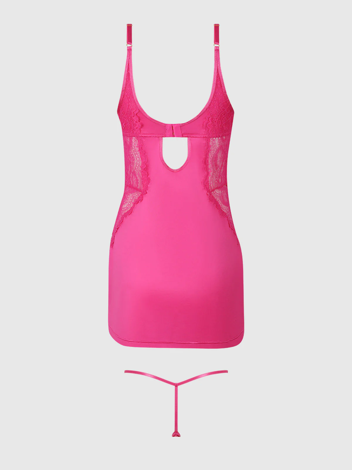 Neev Lace  & Oilslick Underwire Chemise Set - Image 8