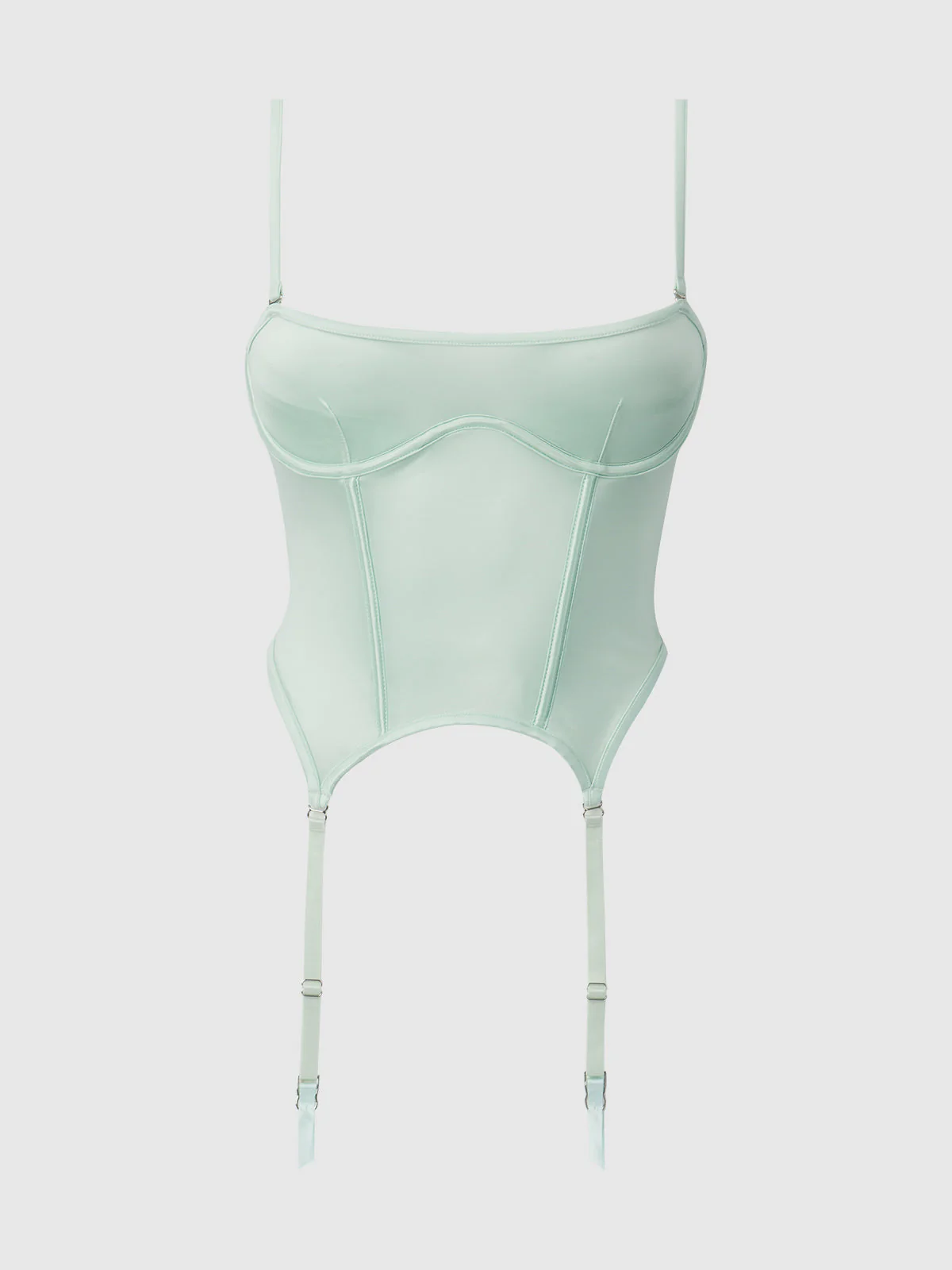 Neev Oil Slick Bandeau Bustier With Garters - Image 6