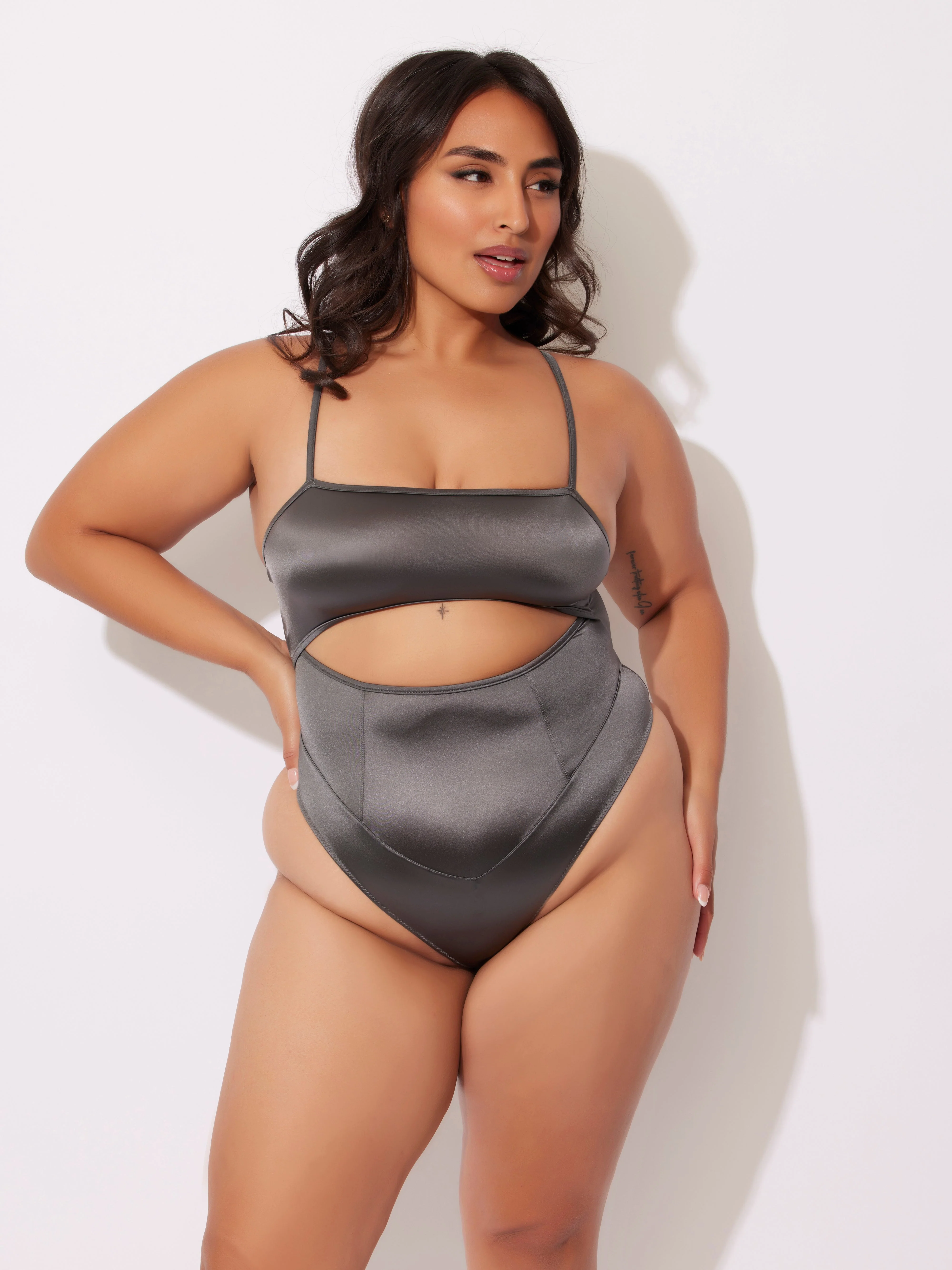 Neev Oil Slick Cutout Scoop Back Bodysuit - Image 5