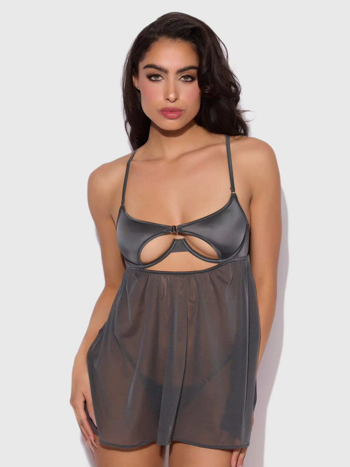 Neev Oil Slick Openable Cup Underwire Babydoll