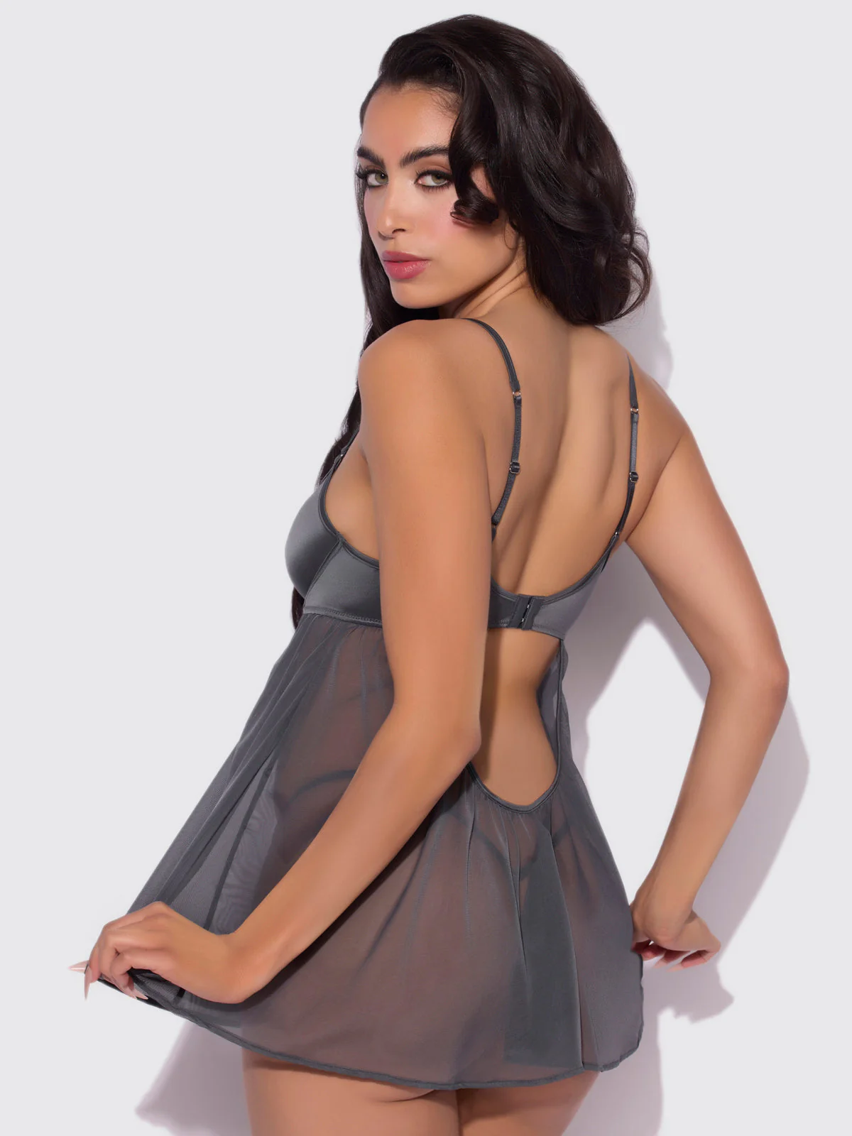 Neev Oil Slick Openable Cup Underwire Babydoll - Image 2