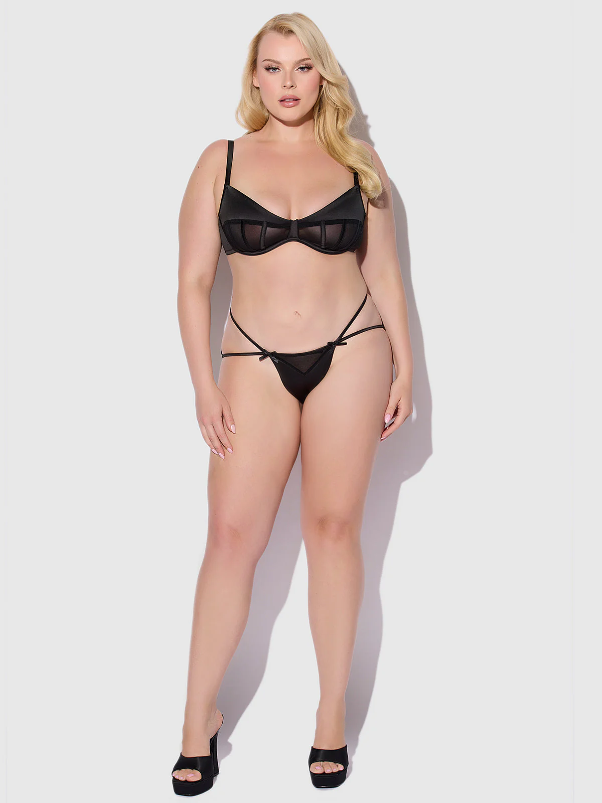 Petra Satin Caged Backless Hipster - Image 8