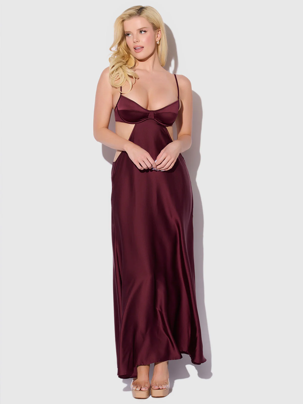 Petra Satin Monowire Cutout Gown - Image 2