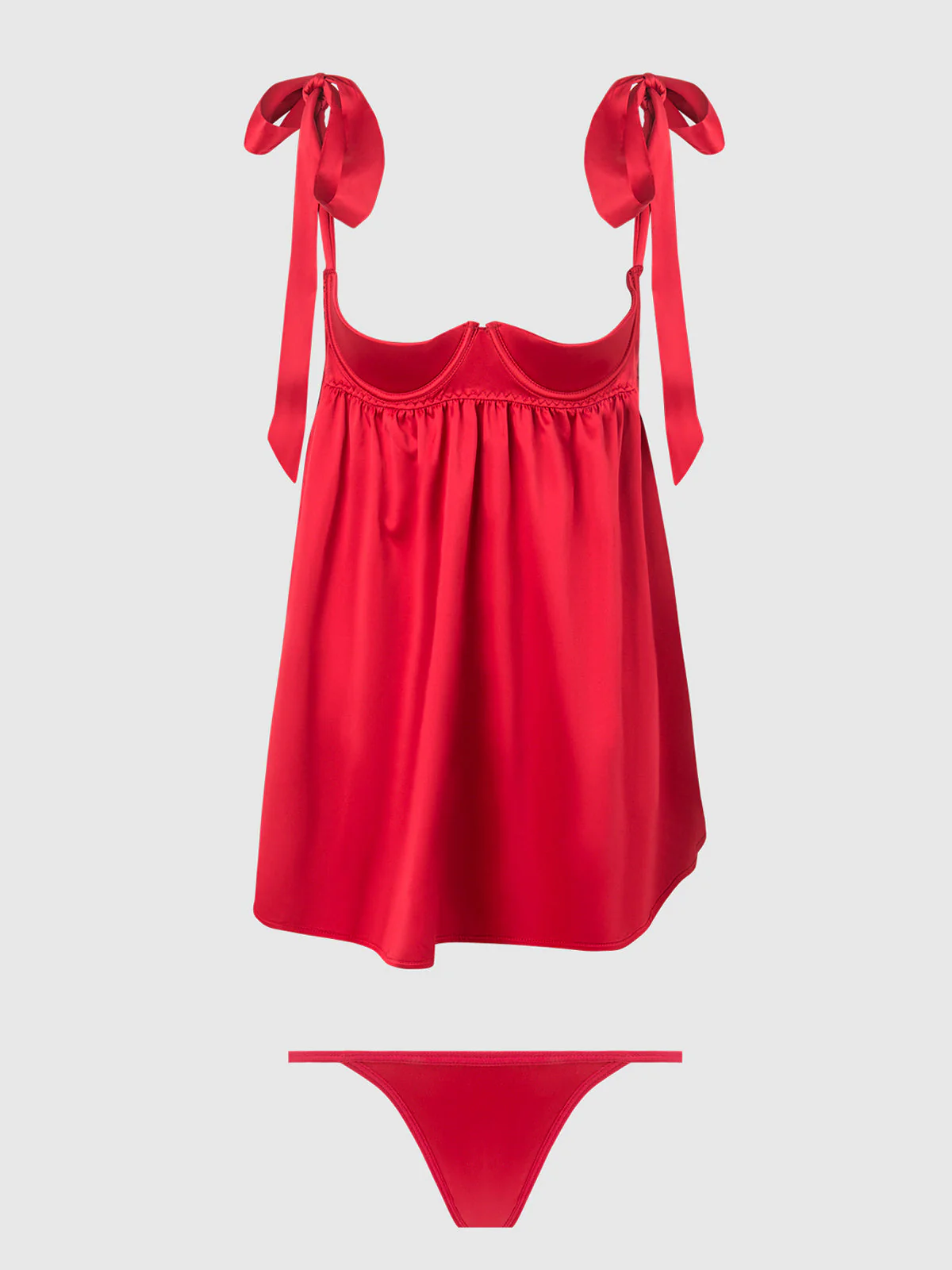 Petra Satin Open Cup Babydoll - Image 9