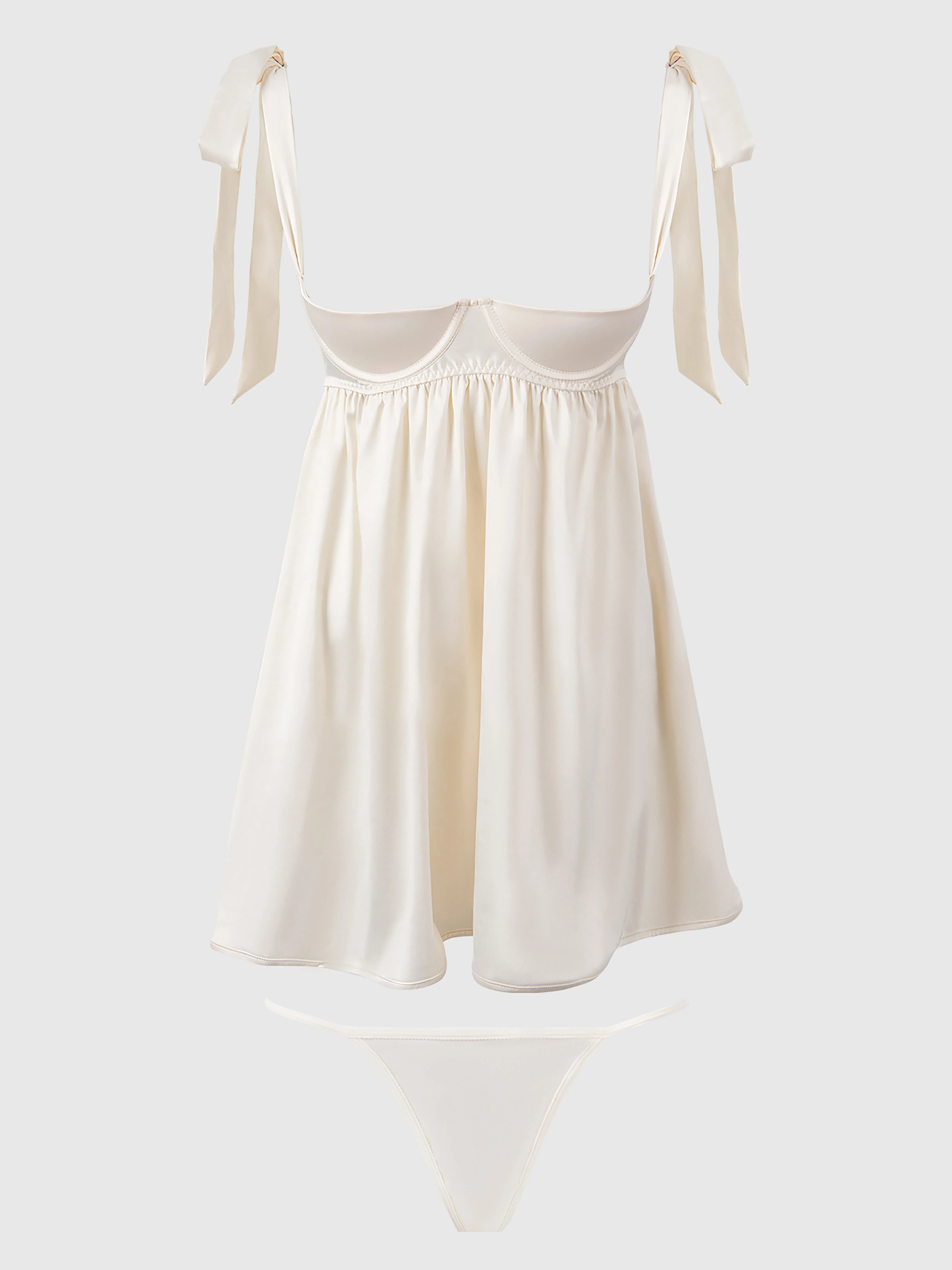 Petra Satin Open Cup Babydoll - Image 5