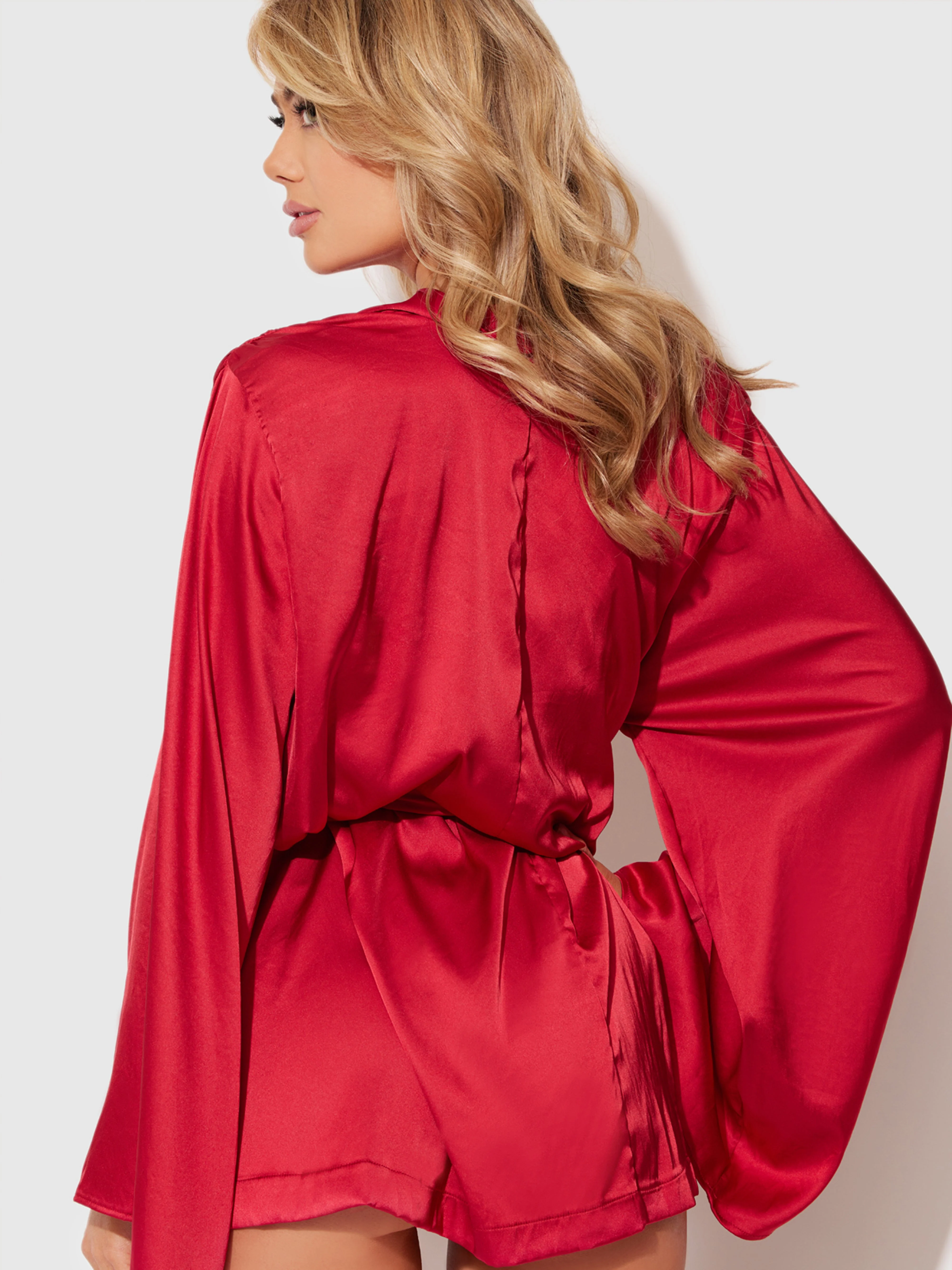 Petra Satin Short Robe - Image 2