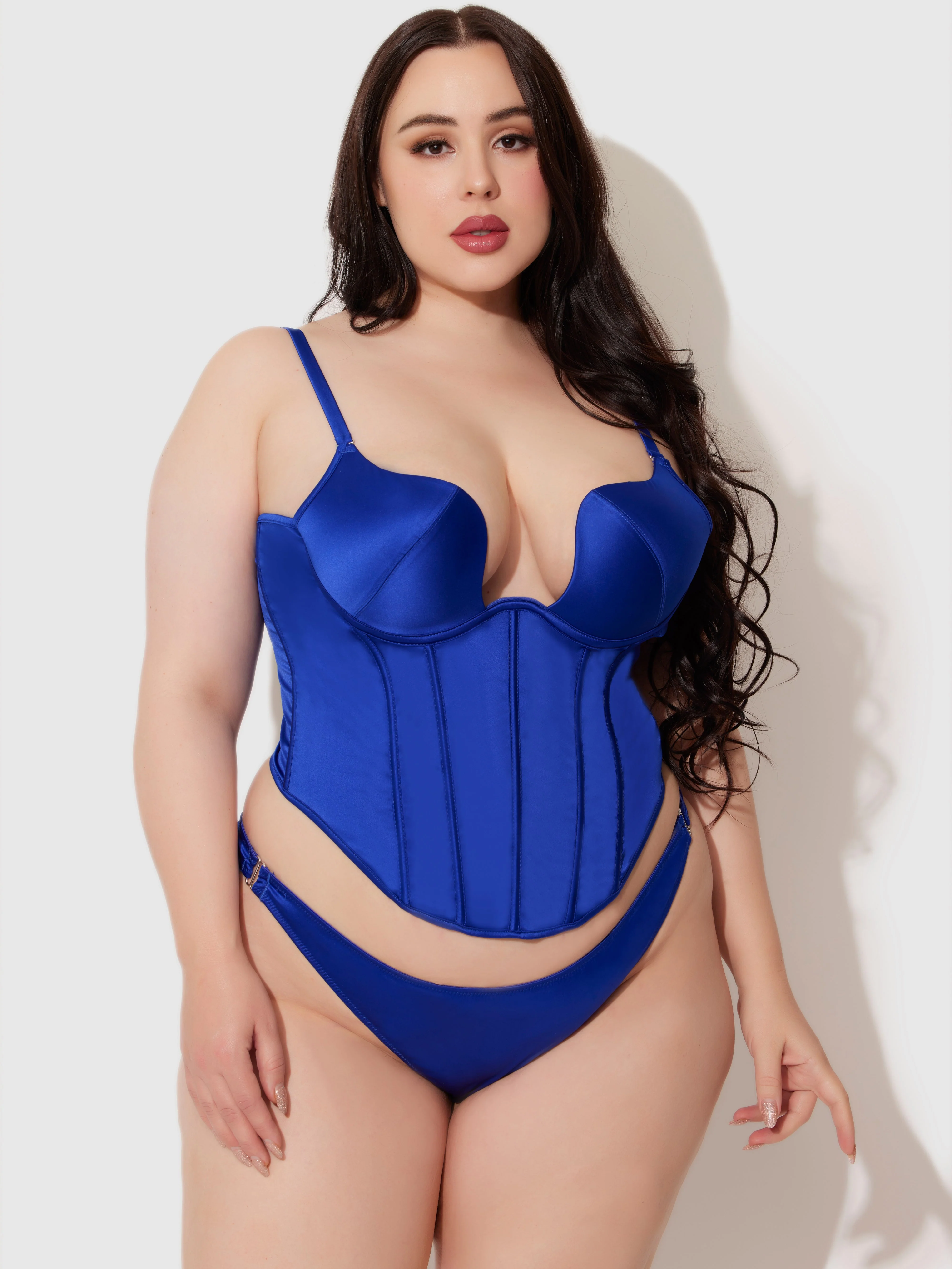 Petra Swirl Plunge Push Up Bustier - Image 11